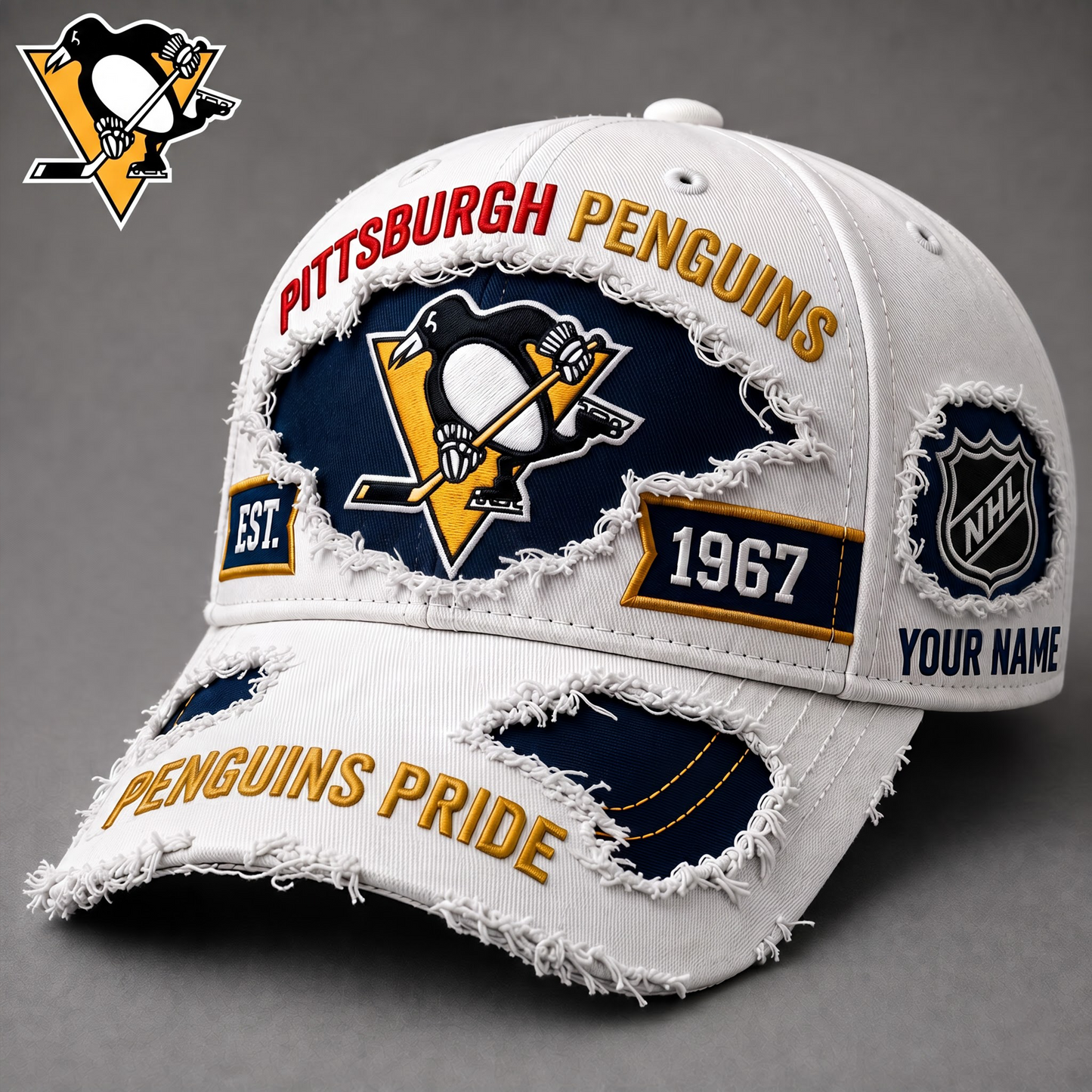PREMIUM NHL X PP EXCLUSIVE PERSONALIZED CAP FOR GAME DAY