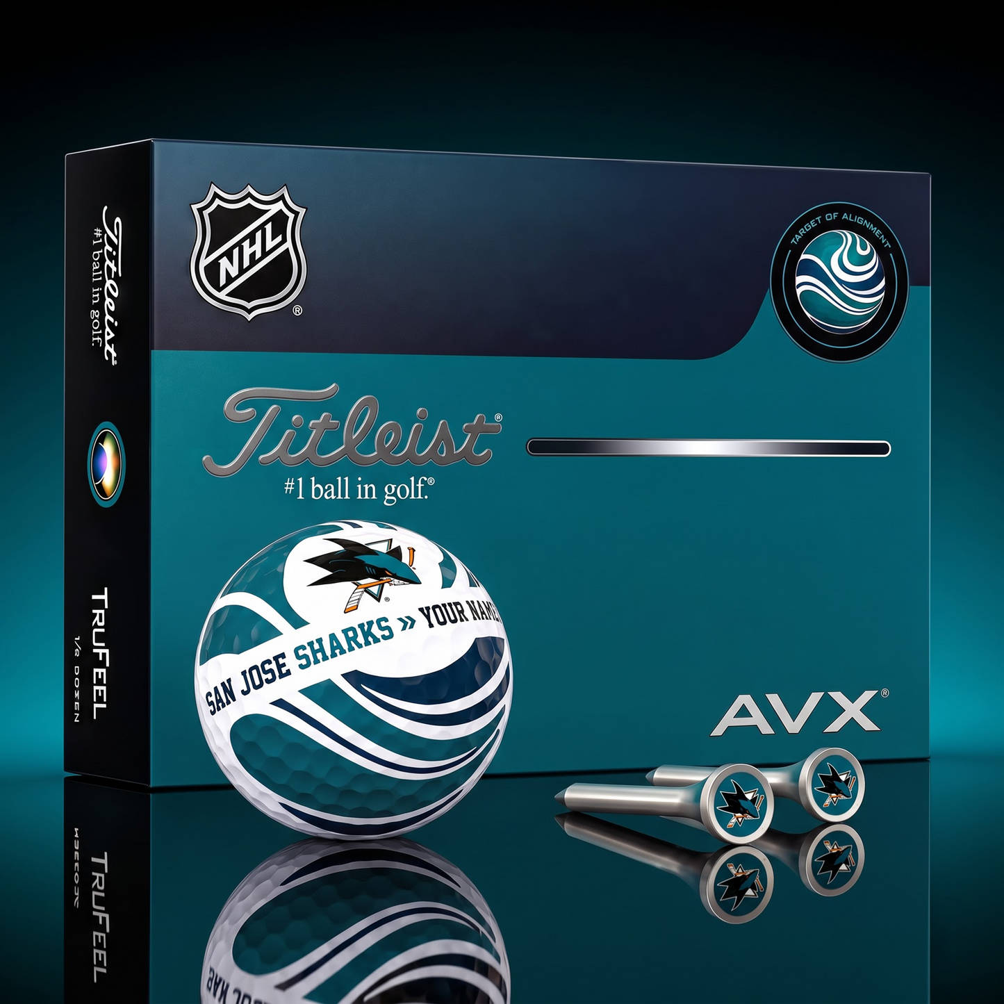PREMIUM NHL X SJS EXCLUSIVE TOURNAMENT PERSONALIZED GOLF BALL V6 COLLECTION