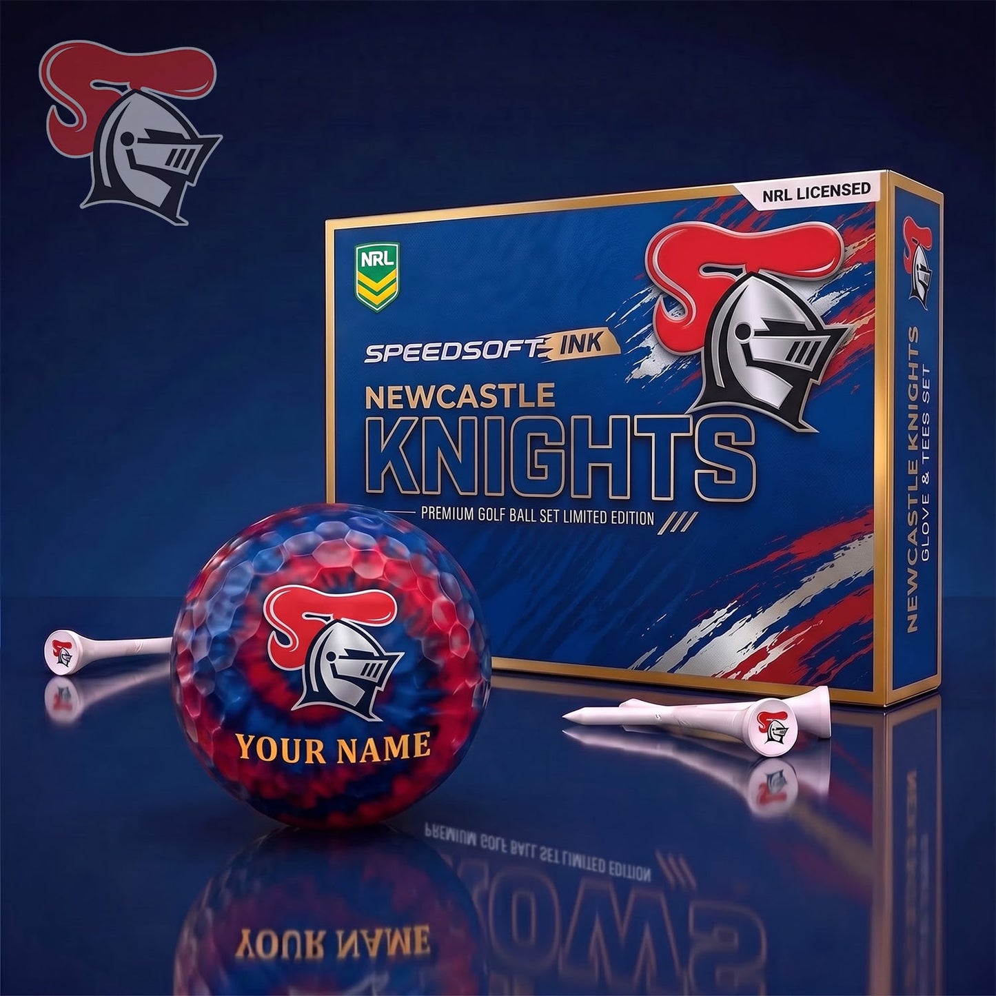 PREMIUM NRL X NK Glam-Lux PERSONALIZED TIE-Dye GOLF BALL SET LIMITED EDTION