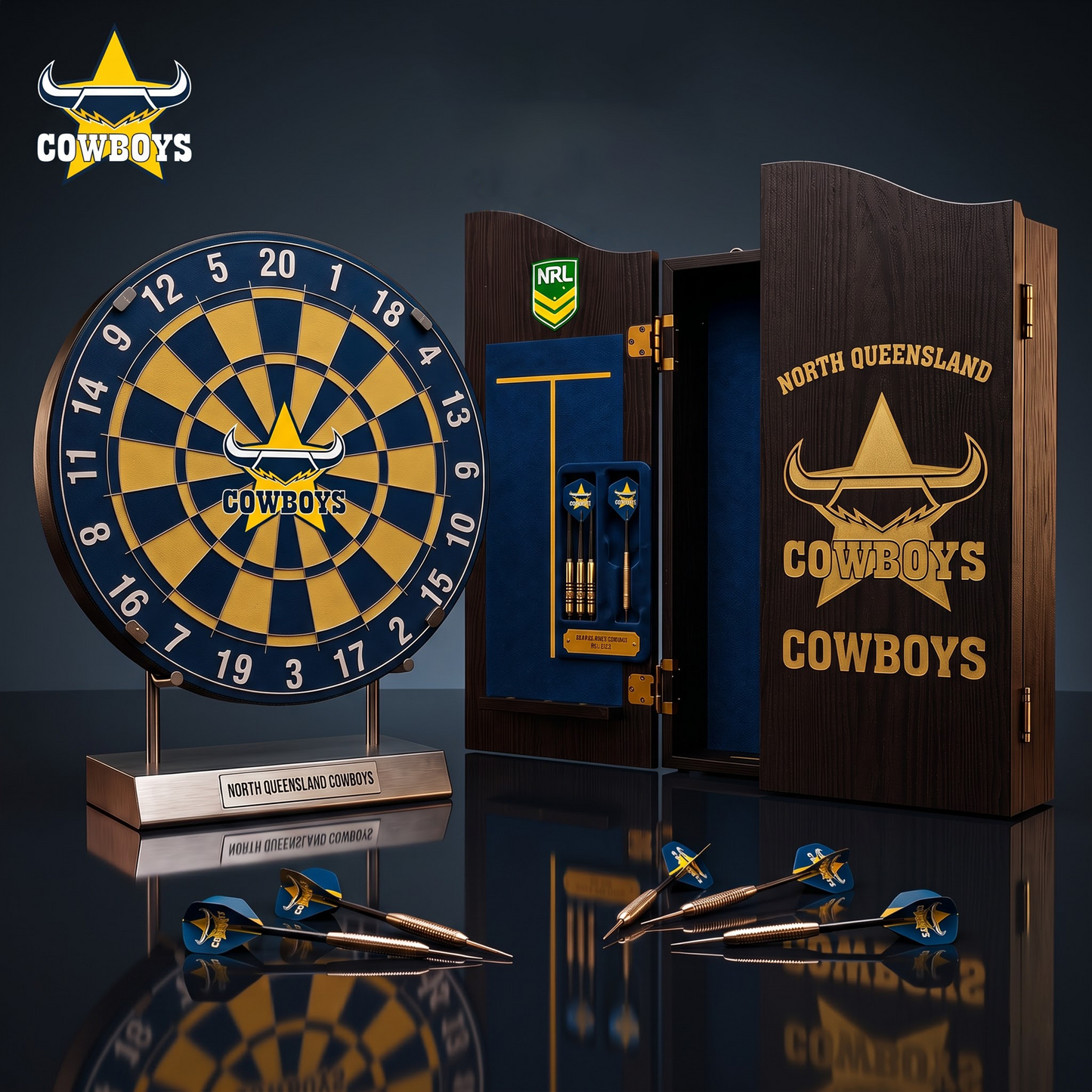PREMIUM NRL X NQC EXCLUSIVE Dartboard GAME Set LIMITED EDITION