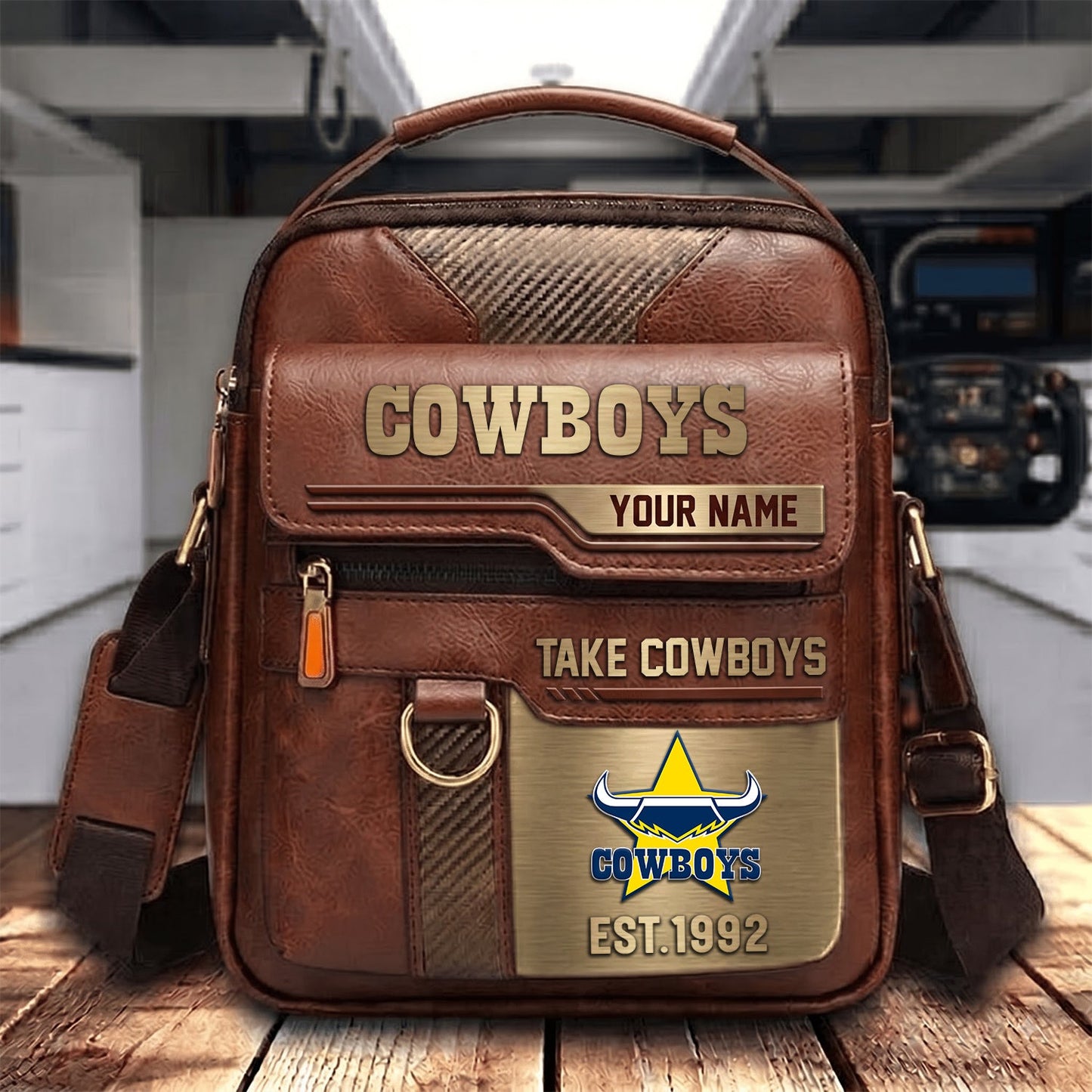 PREMIUM NRL X NQC PERSONALIZED Leather Handbag LIMITED EDITION