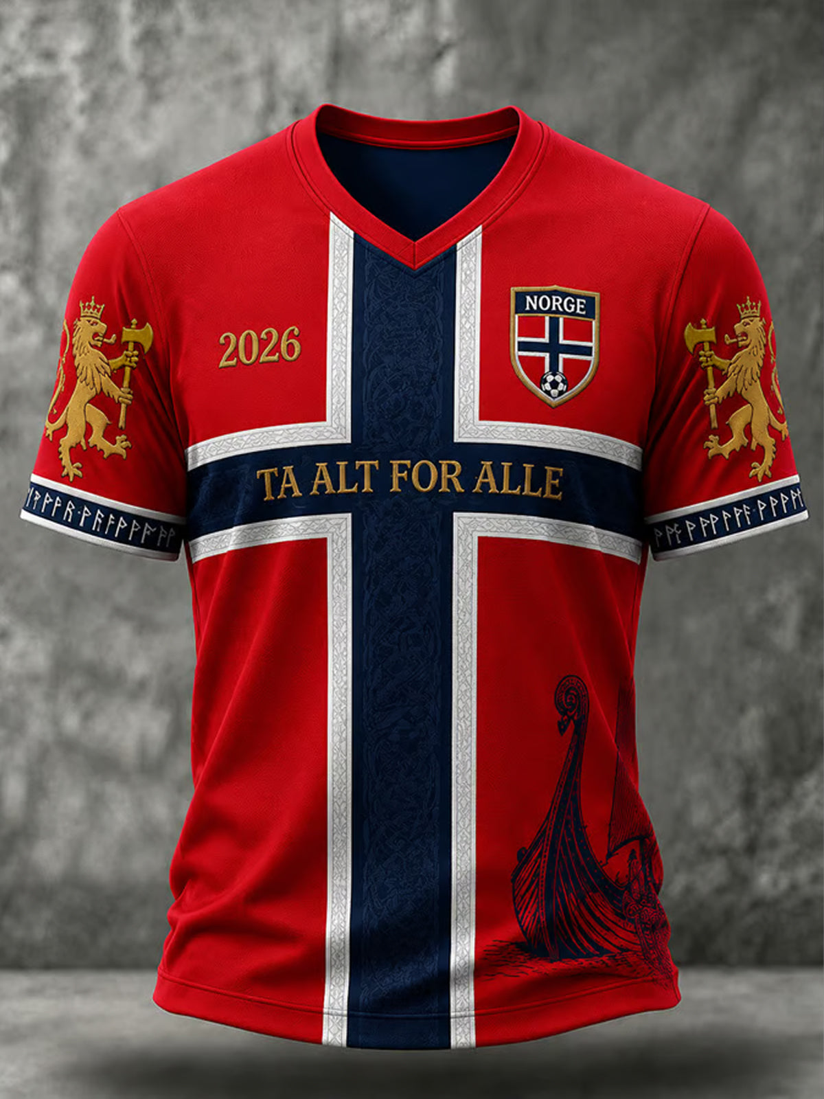 PREMIUM WC26 X NOR EXCLUSIVE VNECK -T SHIRT V8 Football Viking