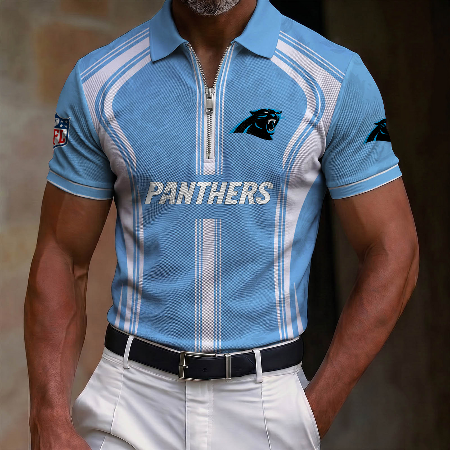 Premium NFL x CAR Quarter-Zip Polo Shirt