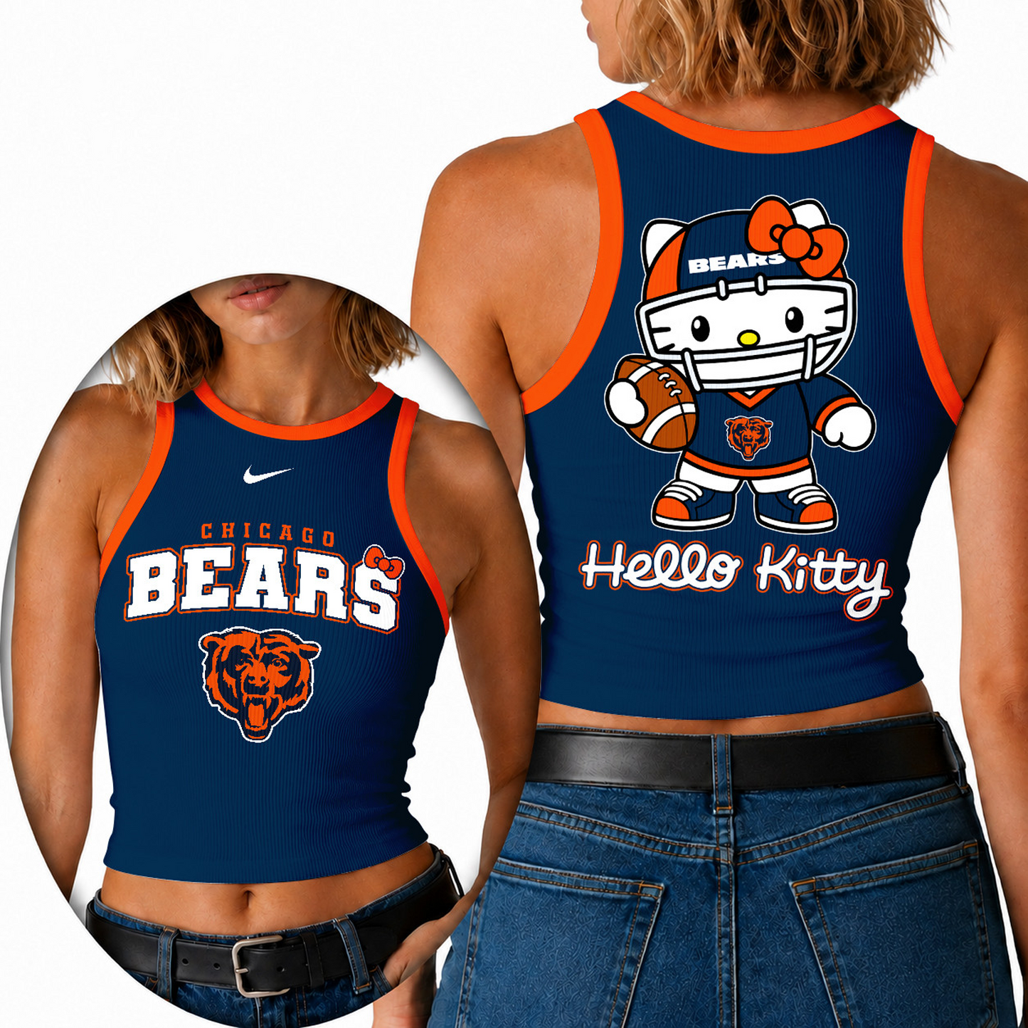 Premium NFL x CHI Hello Kitty Tank Top