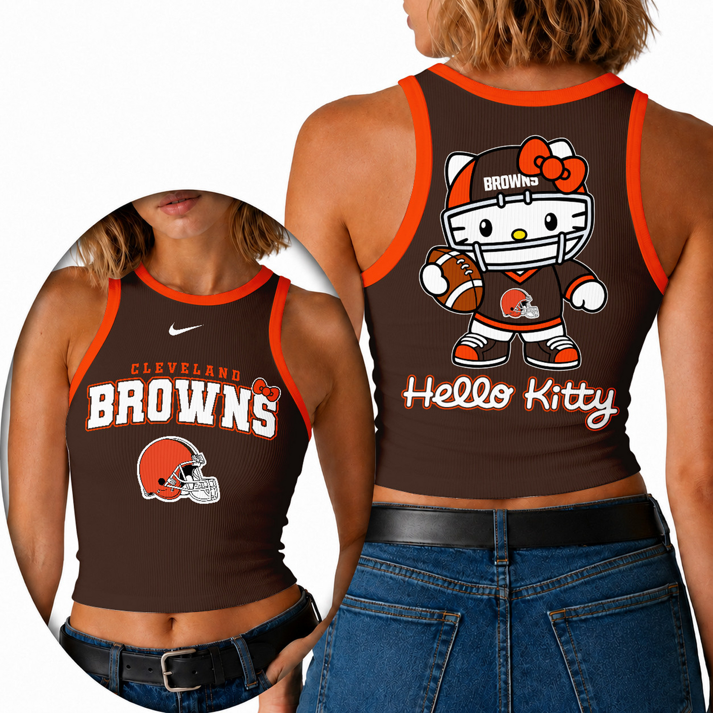 Premium NFL x CLE Hello Kitty Tank Top