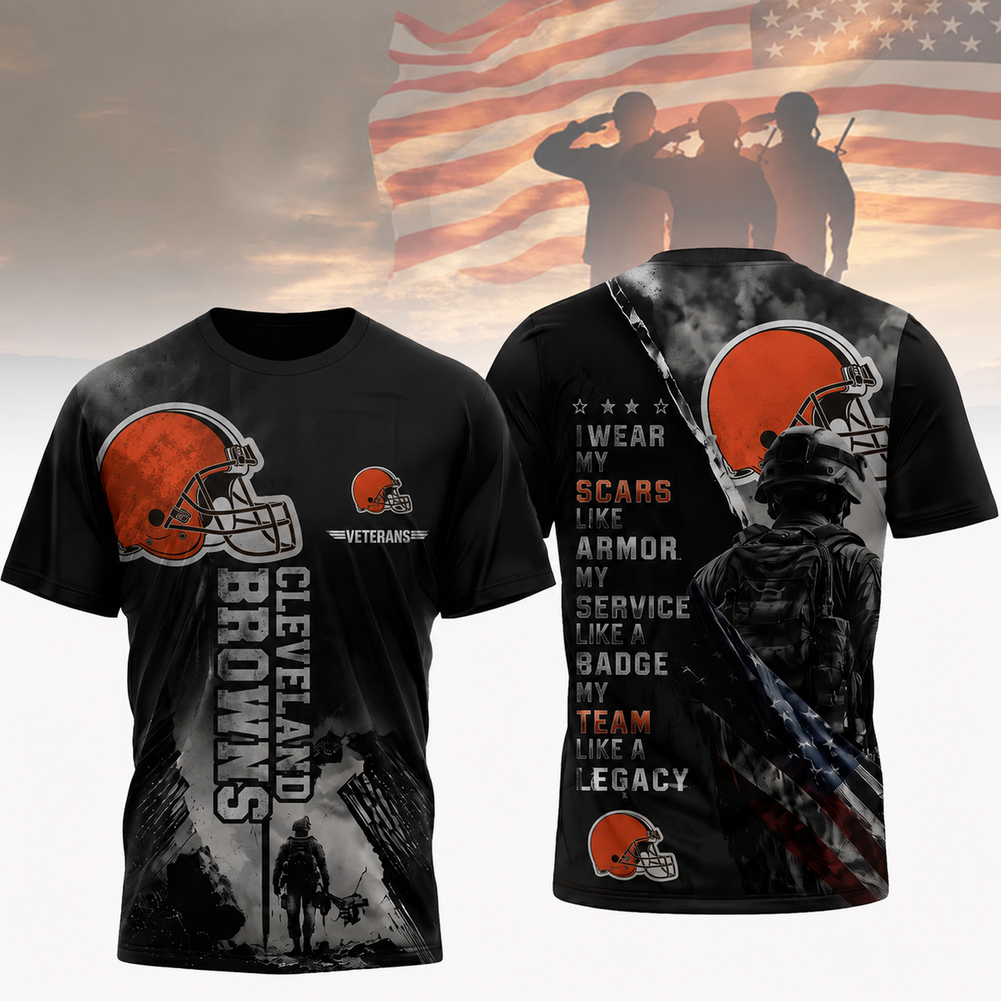 Premium NFL x CLE Veterans Legacy Team 3D Shirt
