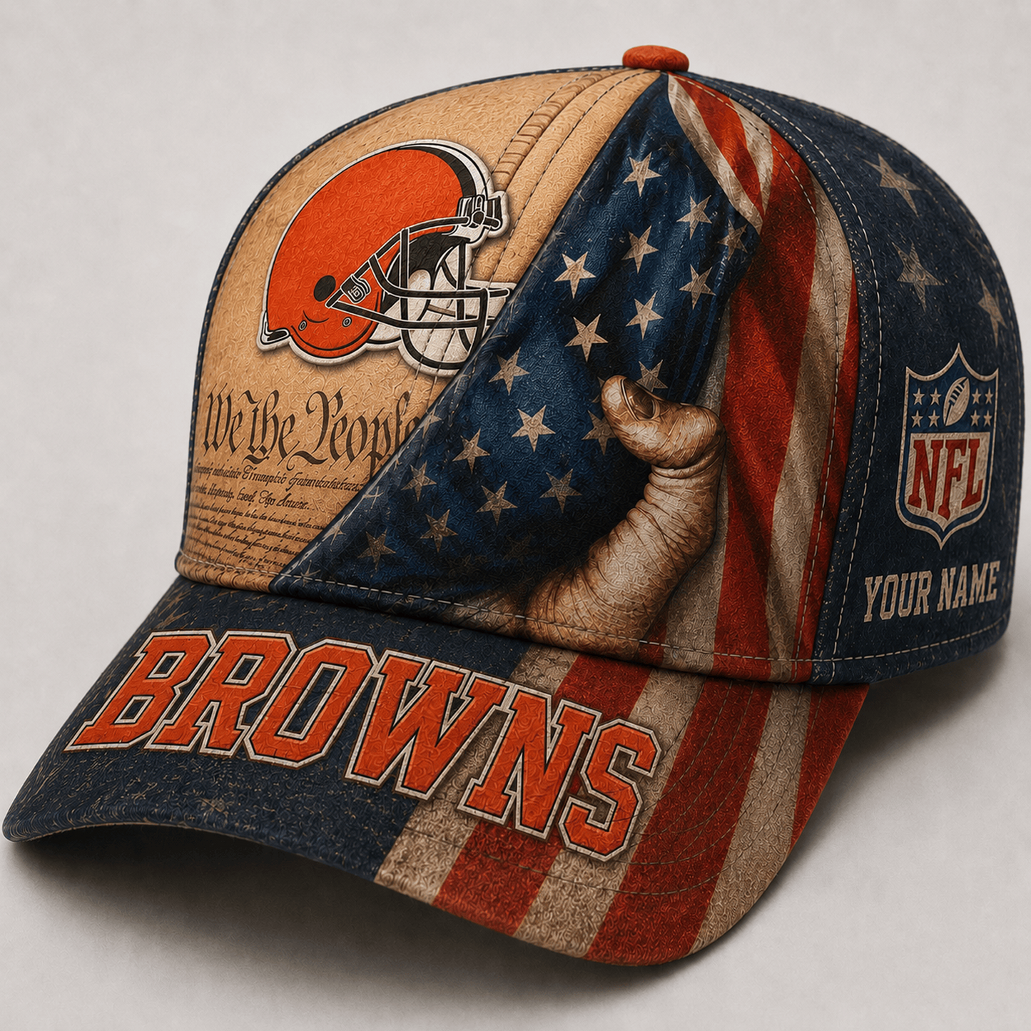 Premium NFL x CLE We The People Patriotic Flag Classic Cap