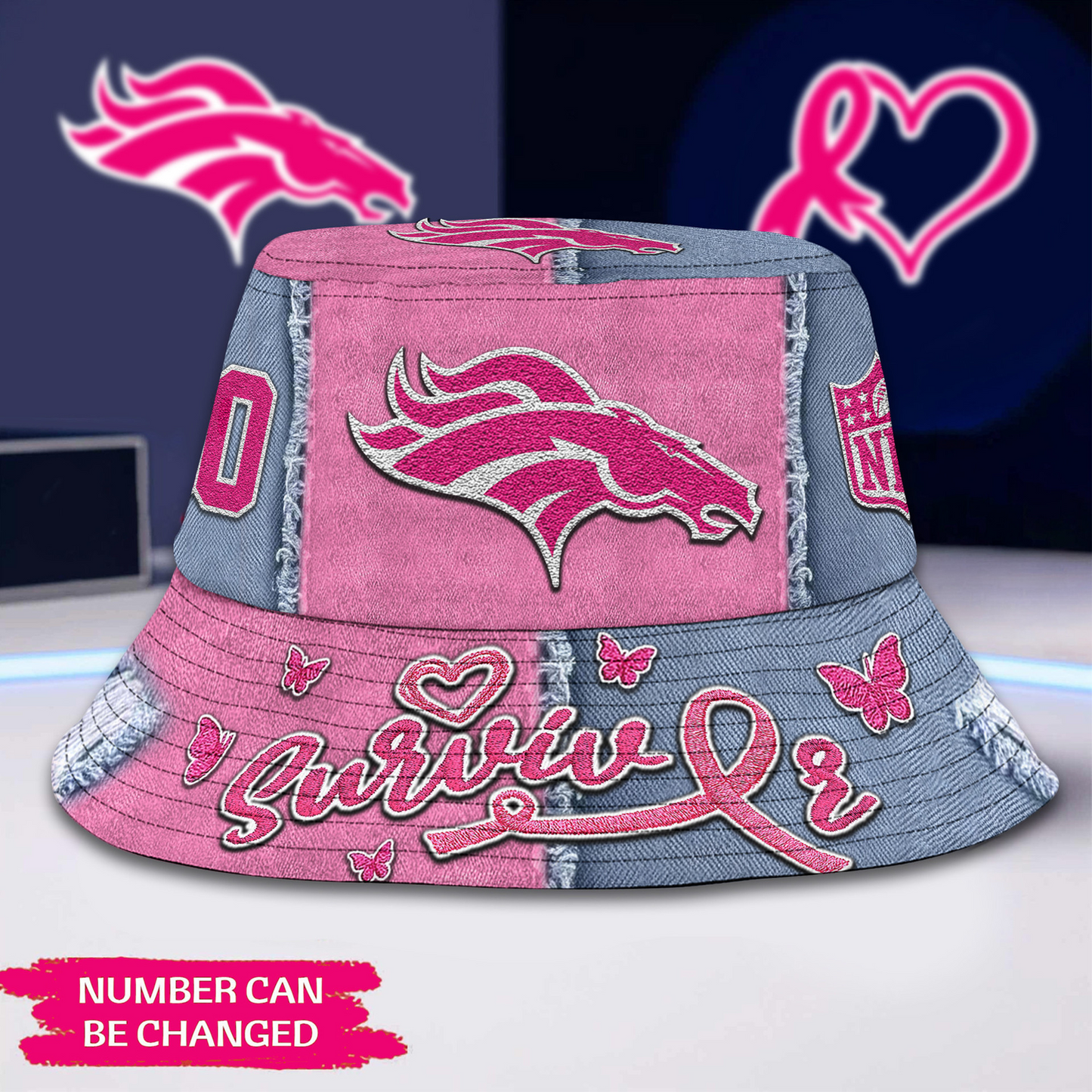 Premium NFL x DEN Cancer Survivor Bucket Hat