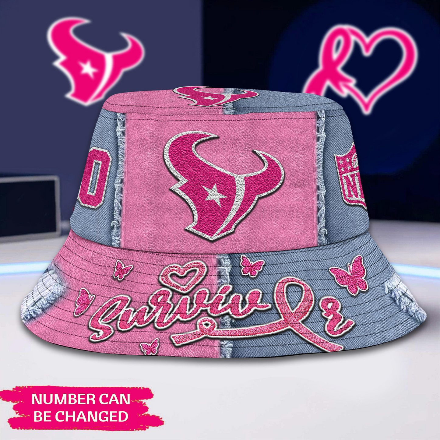 Premium NFL x HOU Cancer Survivor Bucket Hat