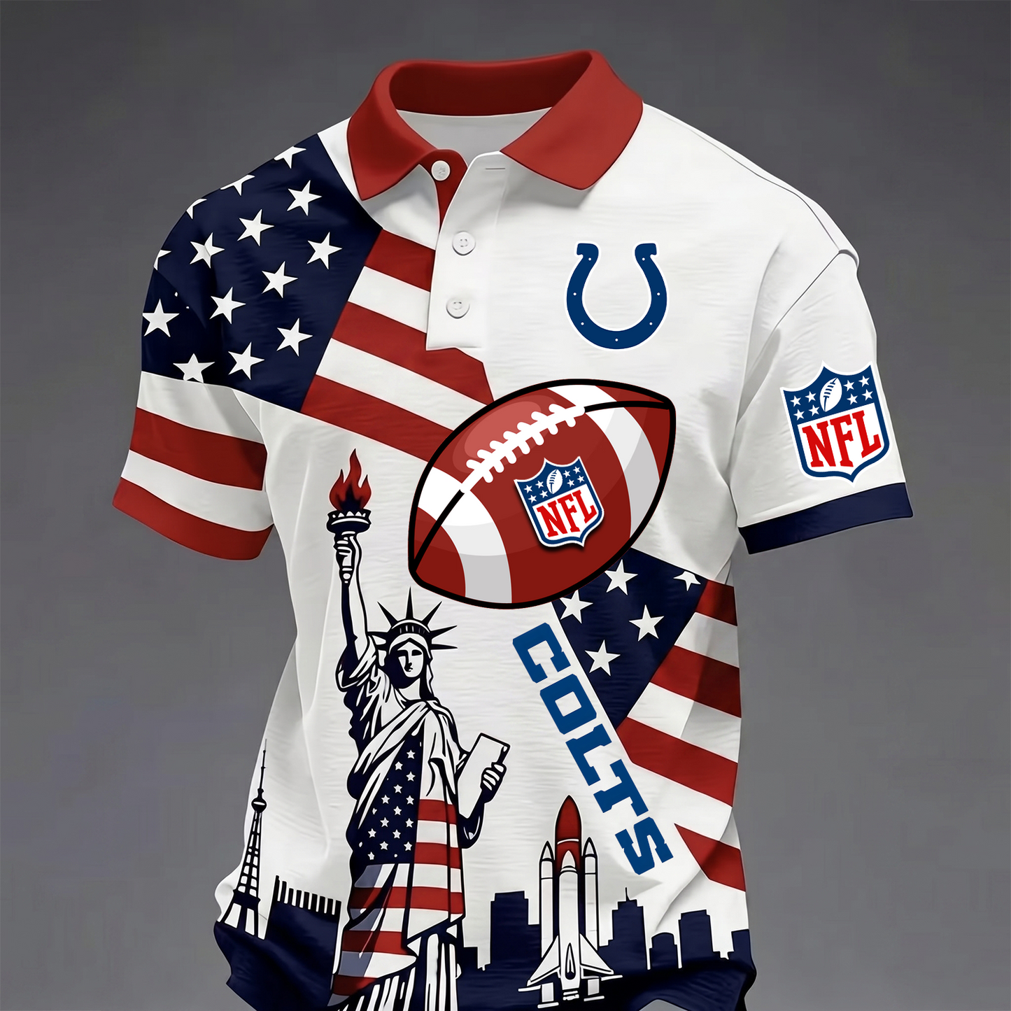 Premium NFL x IND USA 250 Year Anniversary Polo Shirt 200626