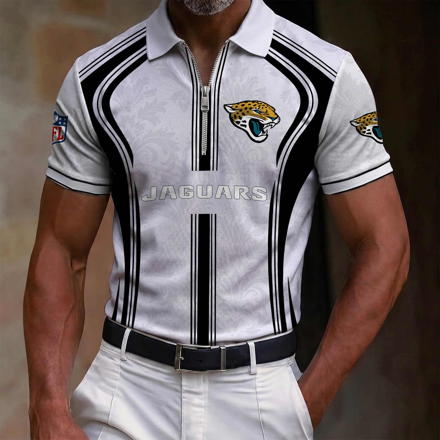 Premium NFL x JAX Quarter-Zip Polo Shirt