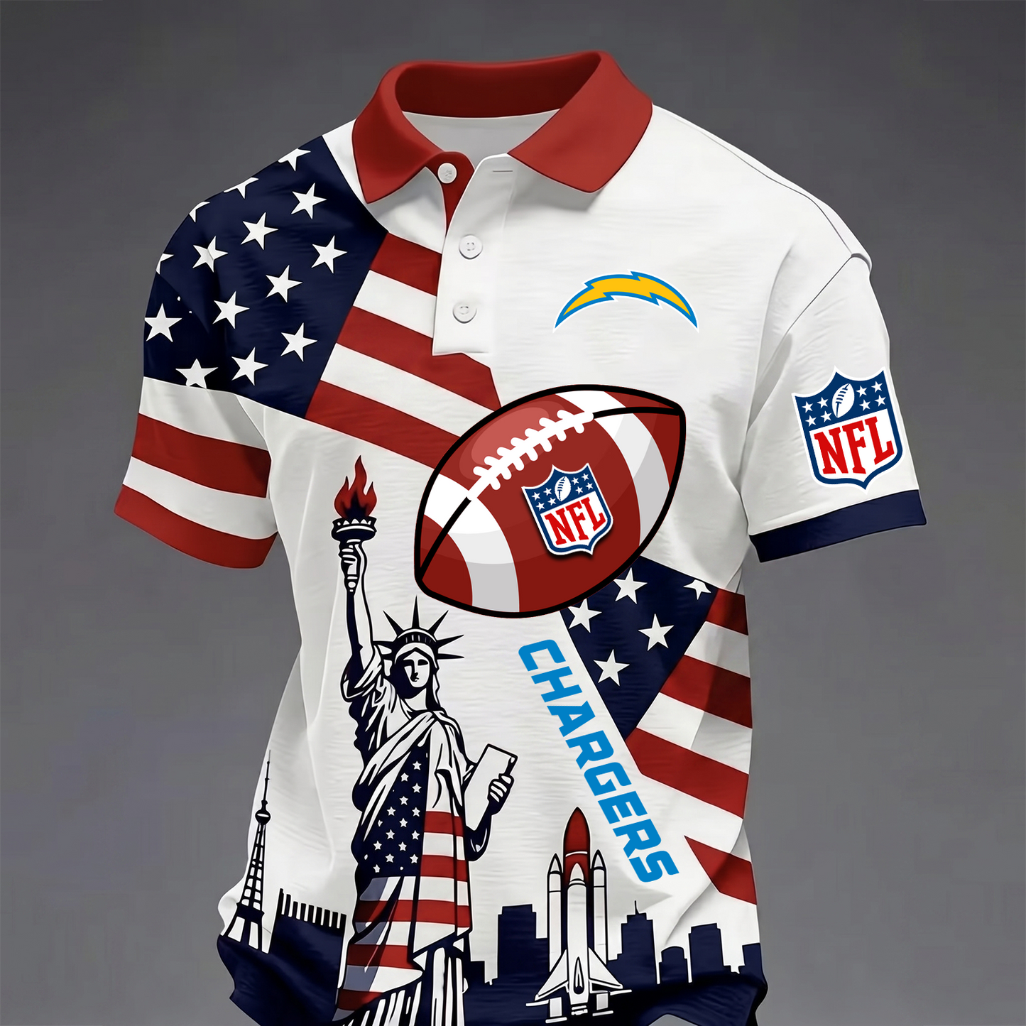 Premium NFL x LAC USA 250 Year Anniversary Polo Shirt 200626