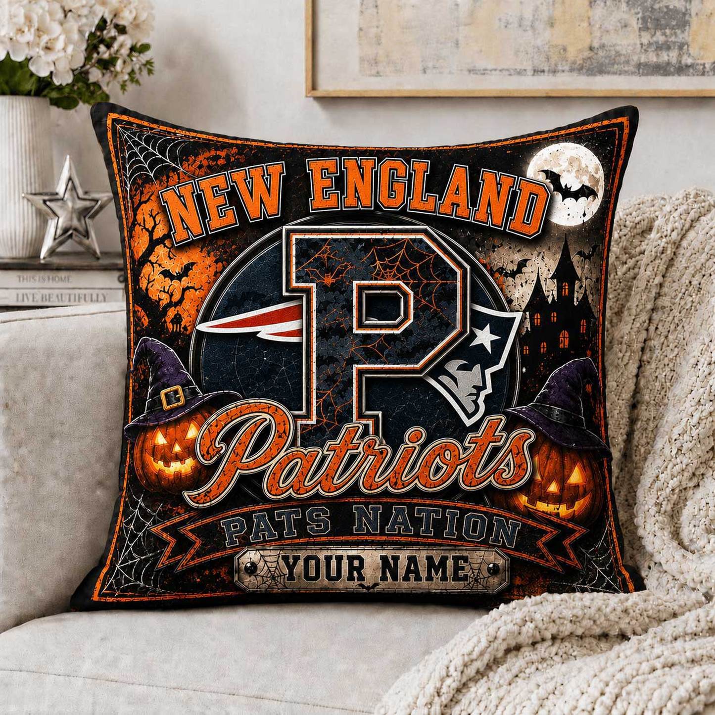 Premium NFL x NEP Spooky Season Fan Personalized Pillow