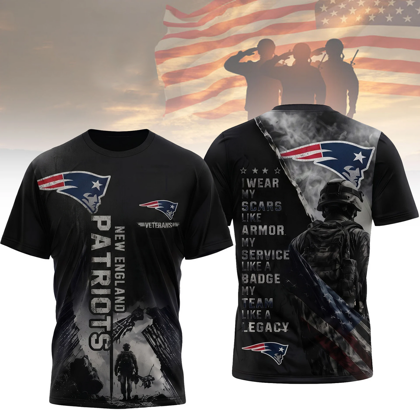 Premium NFL x NEP Veterans Legacy Team 3D Shirt