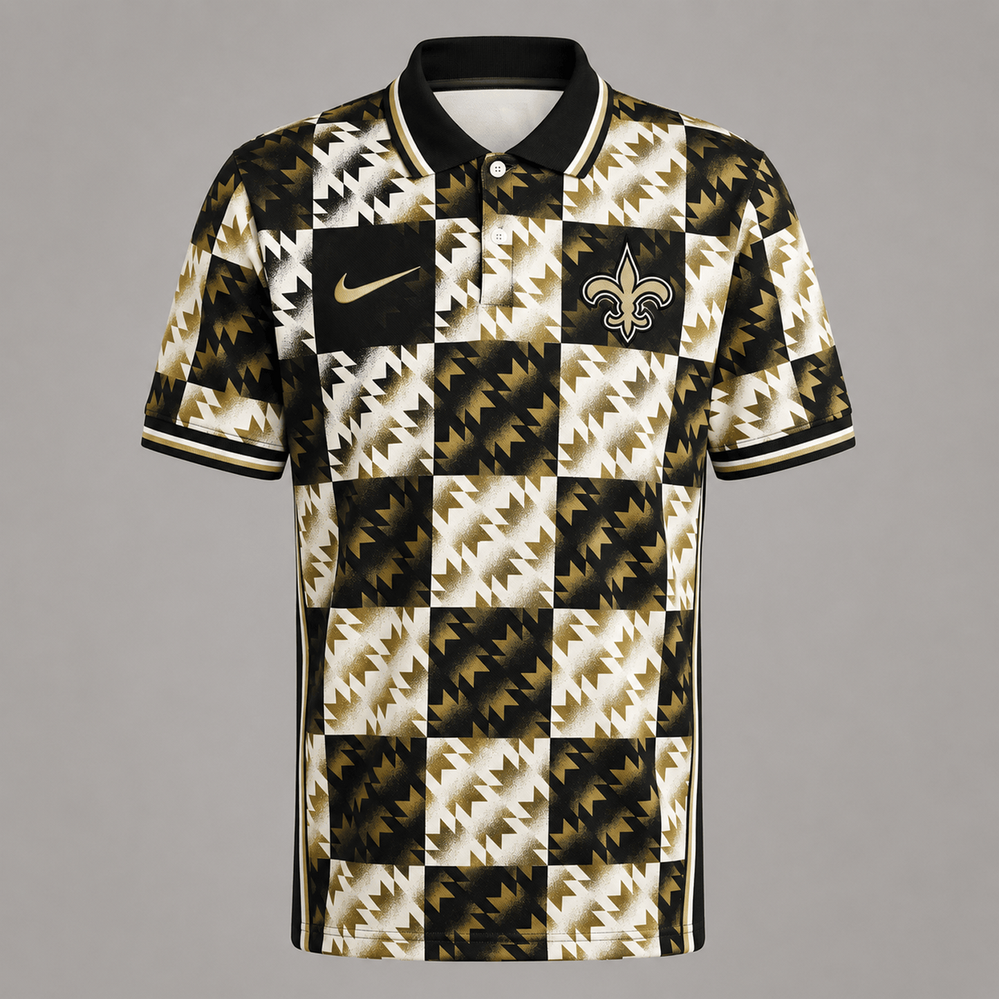 Premium NFL x NO Menƒ??s Retro Geometric Pattern Polo Shirt