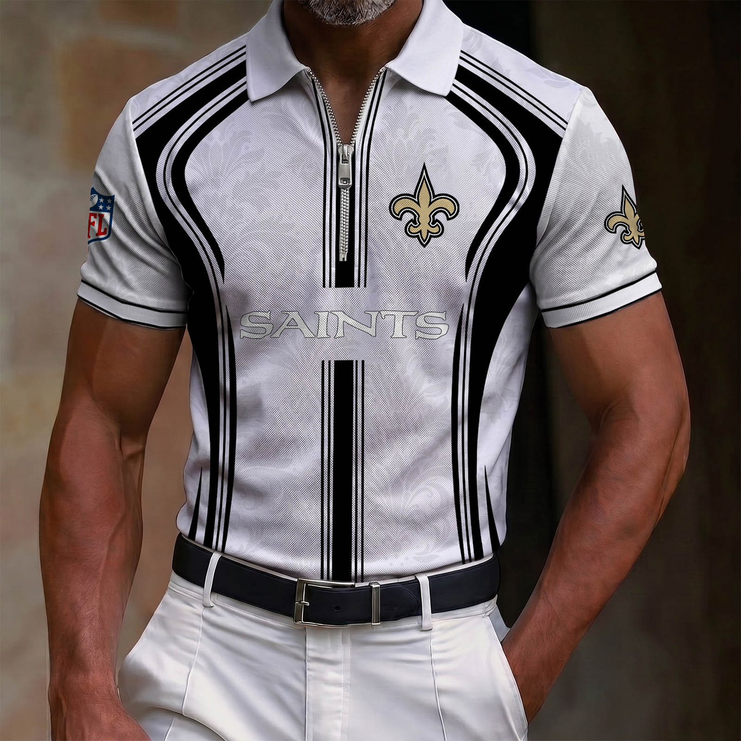 Premium NFL x NO Quarter-Zip Polo Shirt