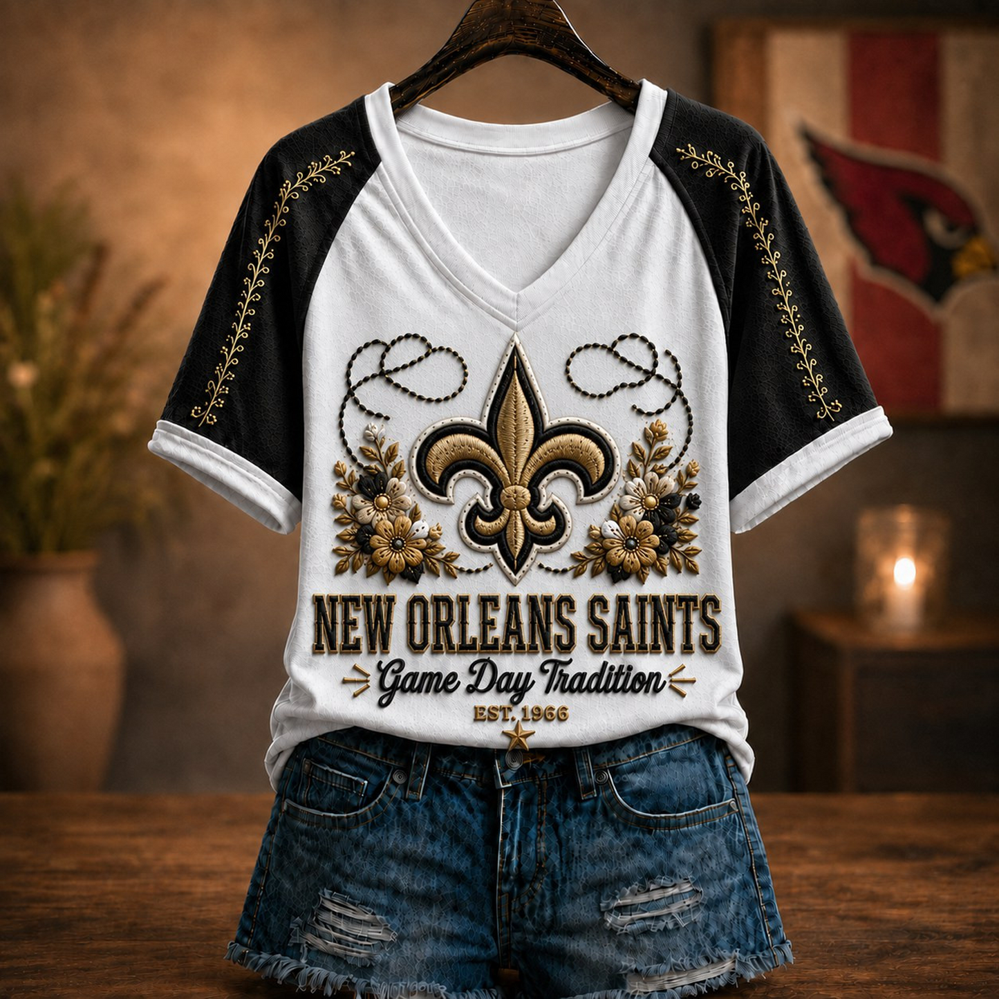 Premium NFL x NO Raglan T-Shirt V-Neck