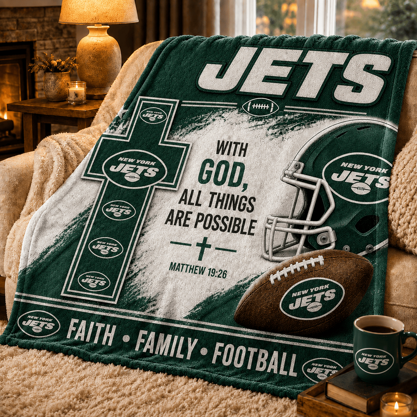 Premium NFL x NYJ With God All Things Are Possible Blanket DATND TANTD 210826