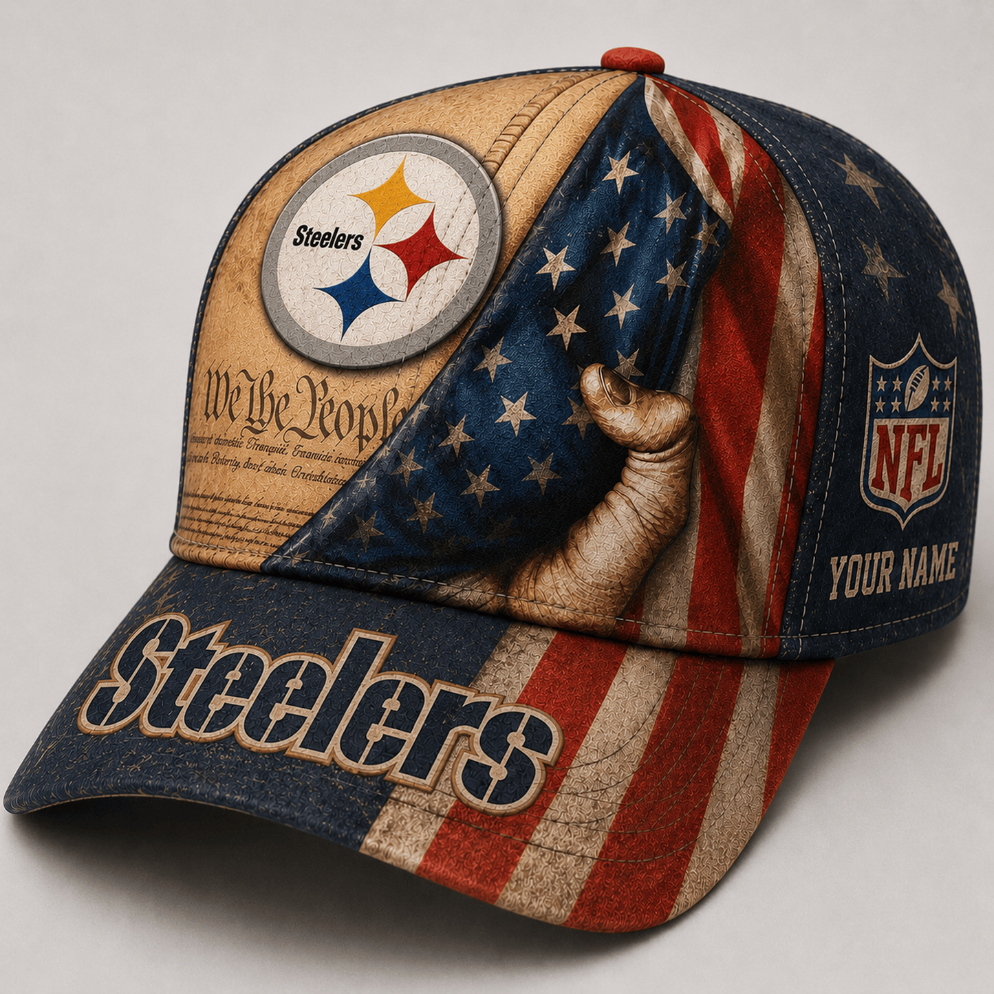 Premium NFL x PIT We The People Patriotic Flag Classic Cap