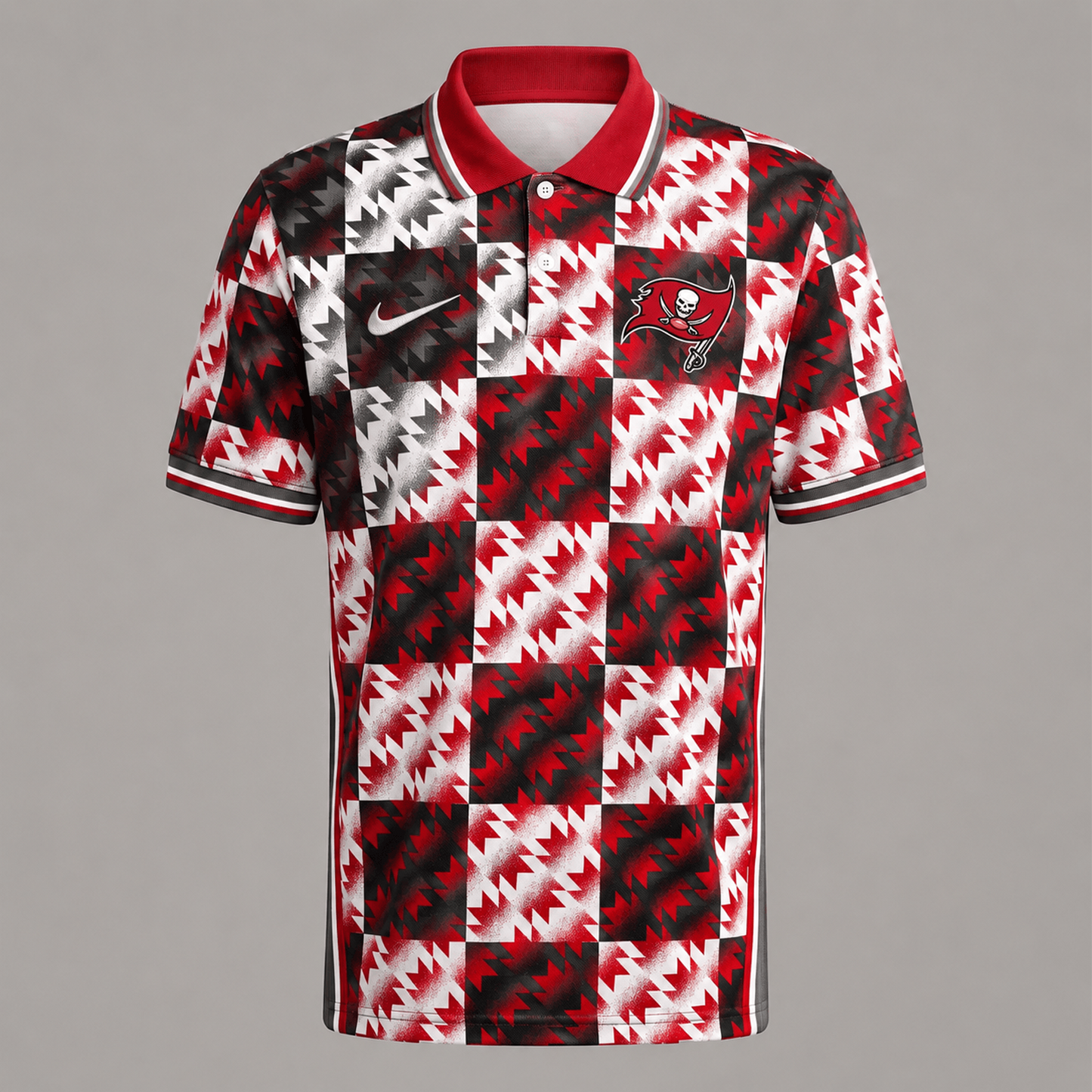Premium NFL x TB Menƒ??s Retro Geometric Pattern Polo Shirt