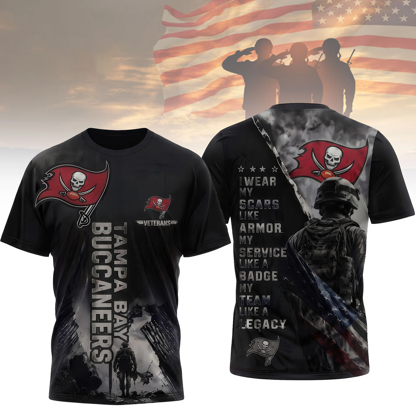Premium NFL x TB Veterans Legacy Team 3D Shirt