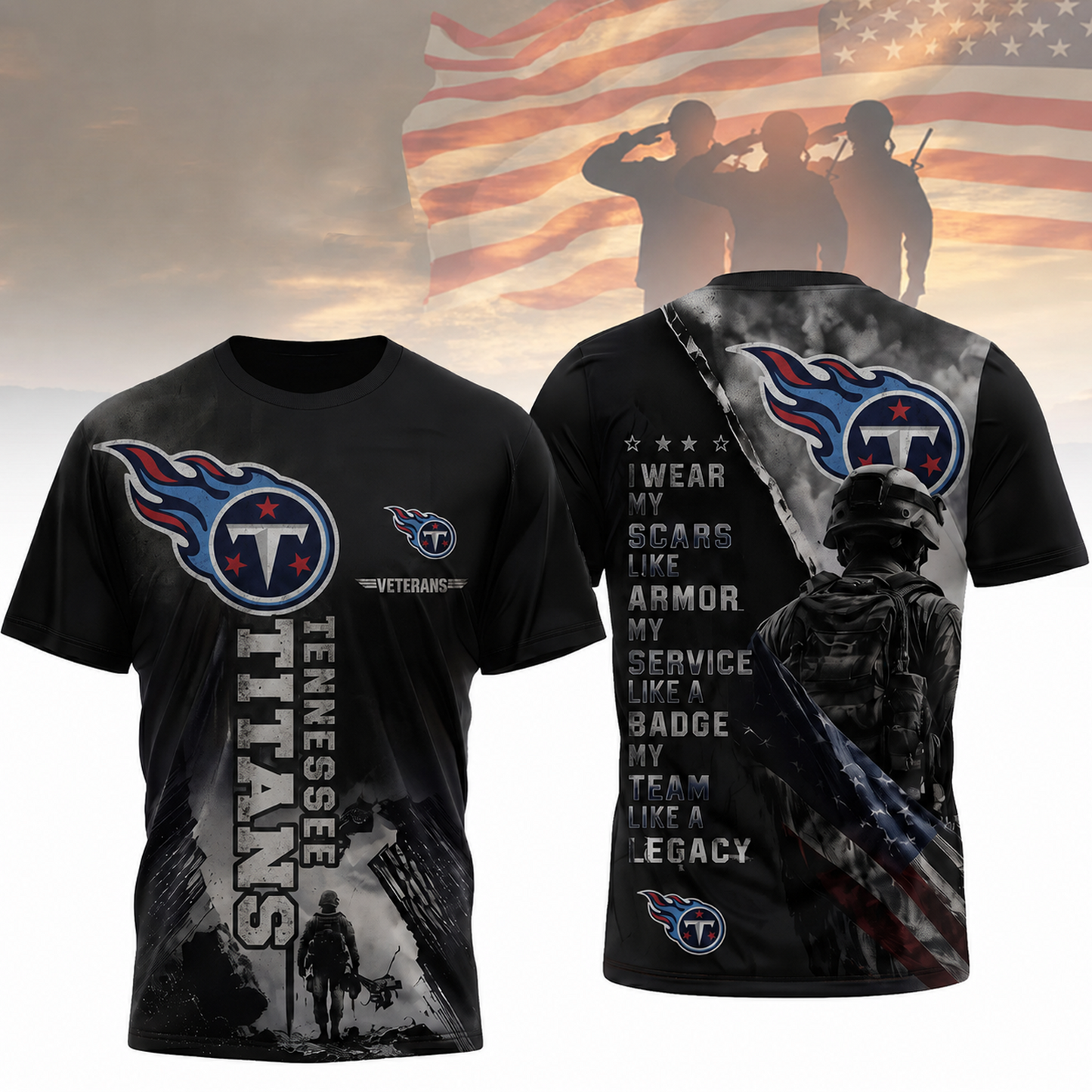 Premium NFL x TEN Veterans Legacy Team 3D Shirt