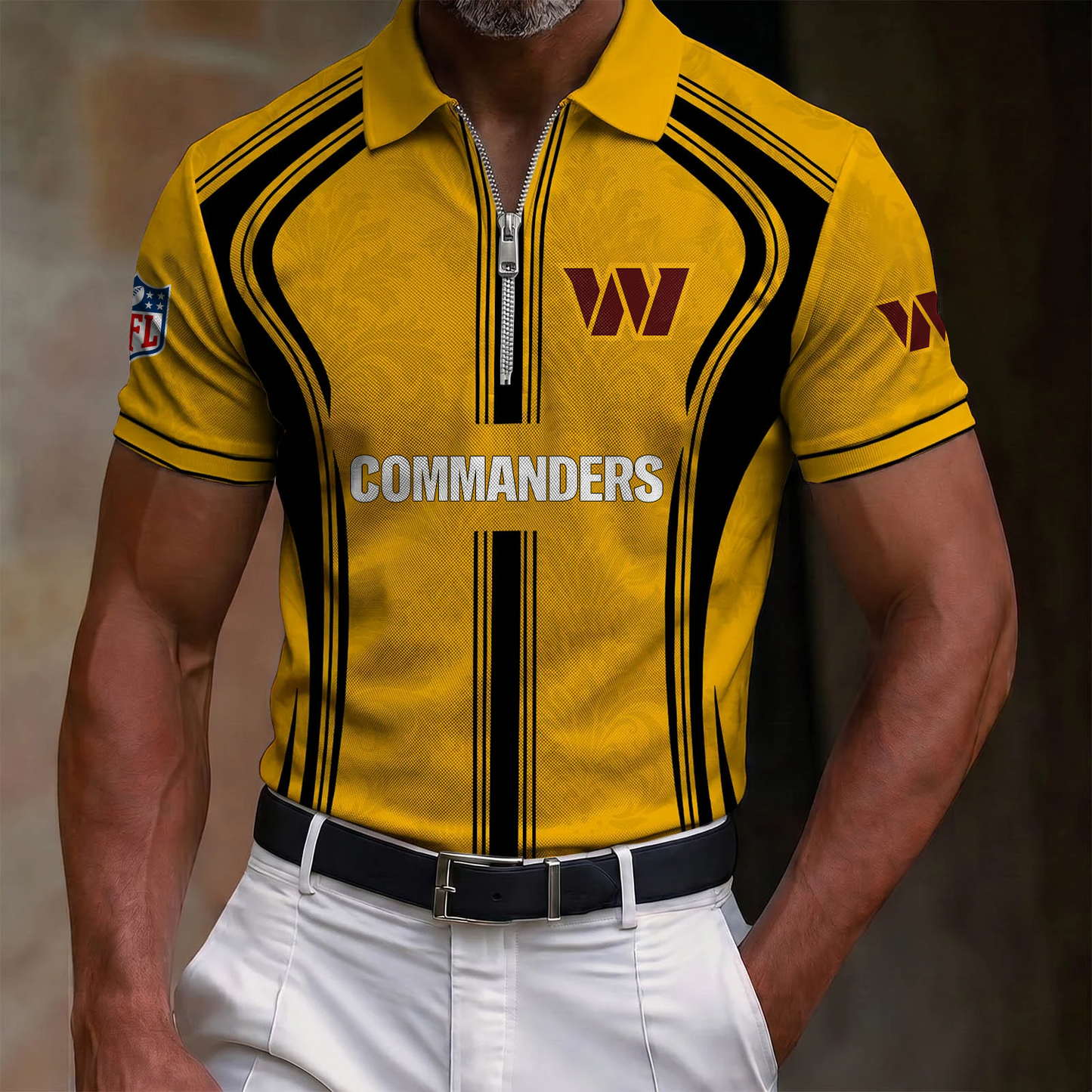 Premium NFL x WAS Quarter-Zip Polo Shirt