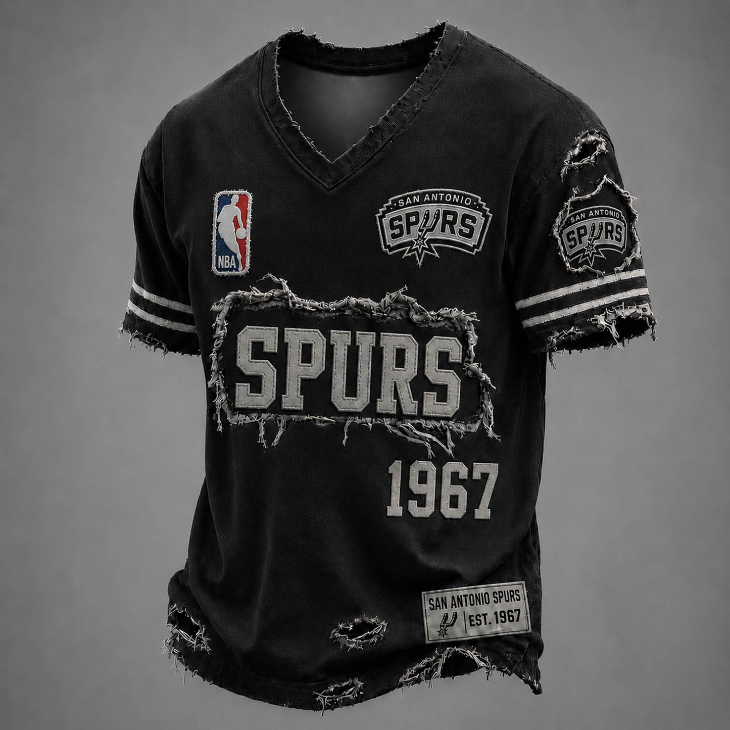 SAS x NBA LUXURY V-Neck T-Shirt 0306 DatND DVT