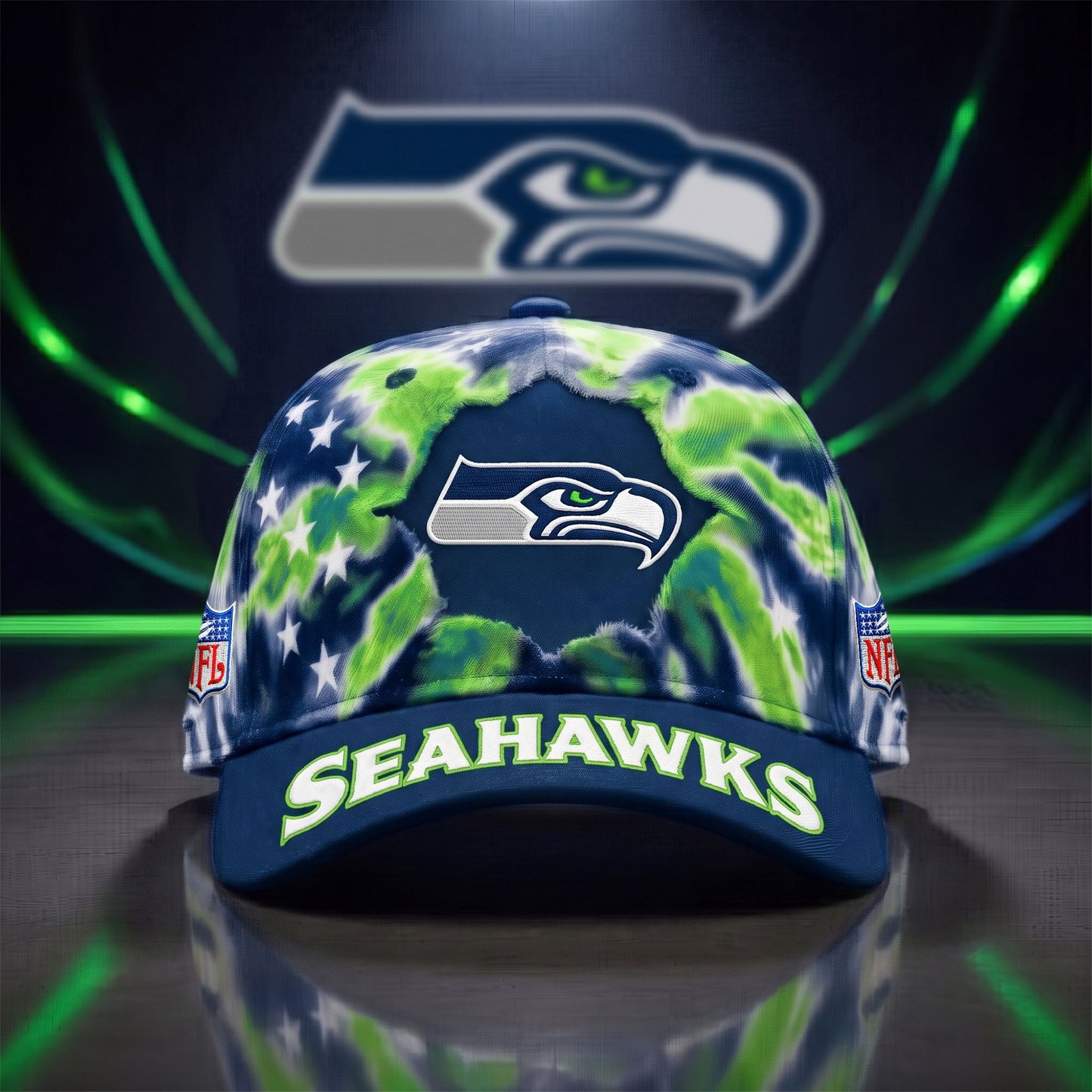 SEA x NFL Game Day Tie Dye Cap