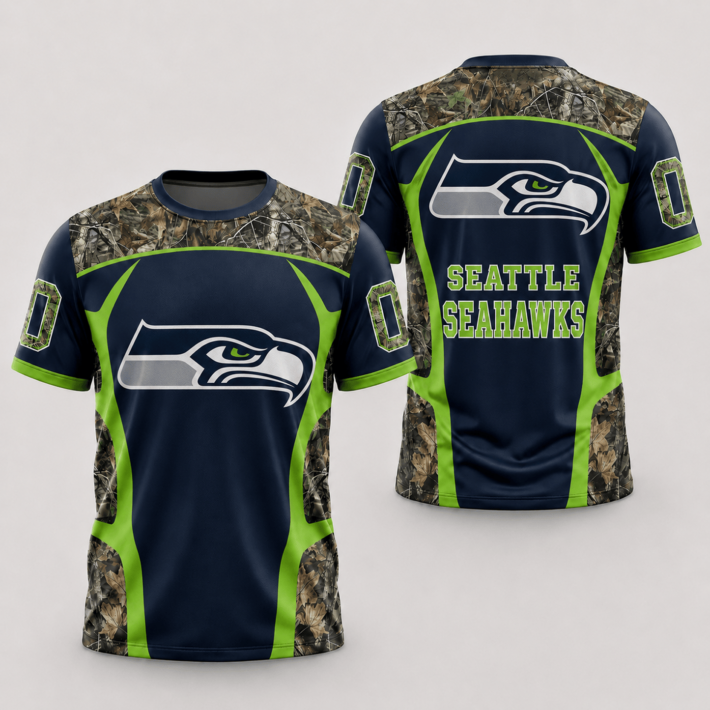 SEA x NFL Hunting Camo 3D Shirt