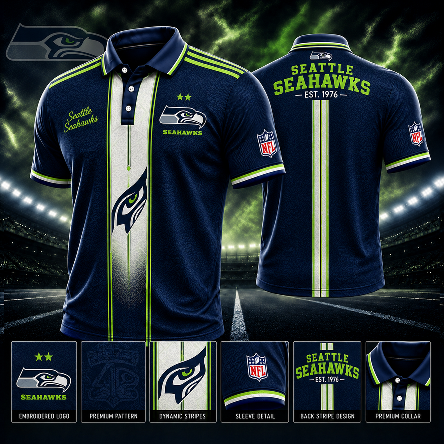 SEA x NFL Polo Shirt Limited Edition