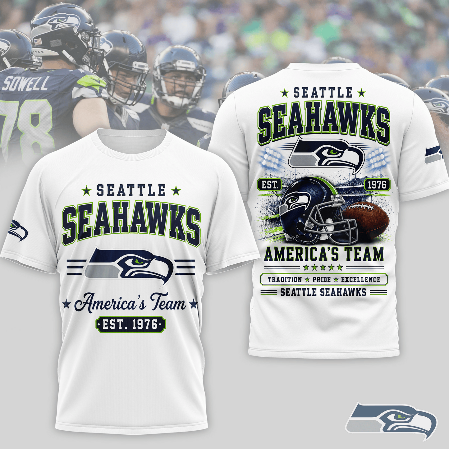 SEA x NFL Premium Team Tradition Pride 3D Shirt