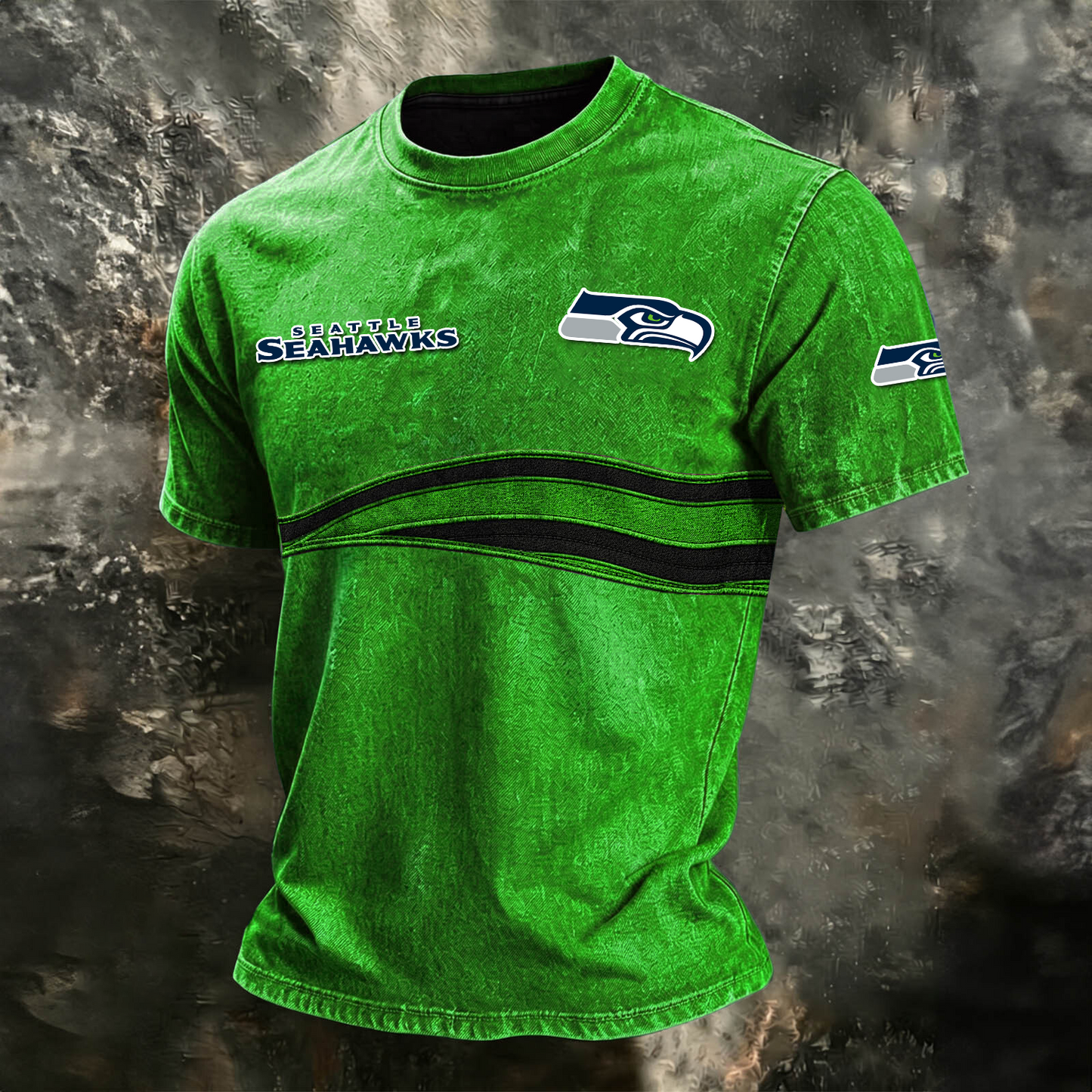 SEA x NFL Washed Cotton Retro Men's T-shirt