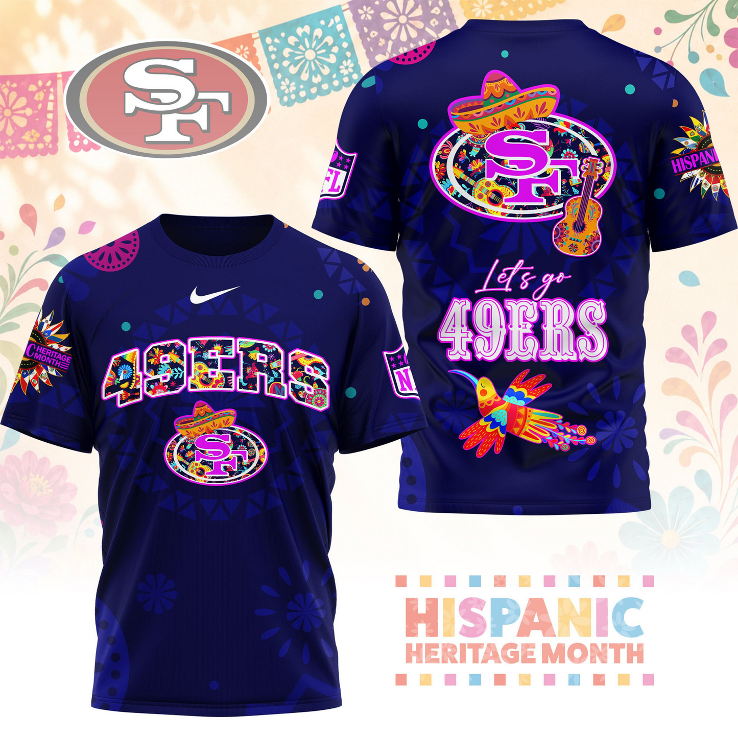 SF x NFL Hispanic Heritage Fiesta 3D Shirt 2007