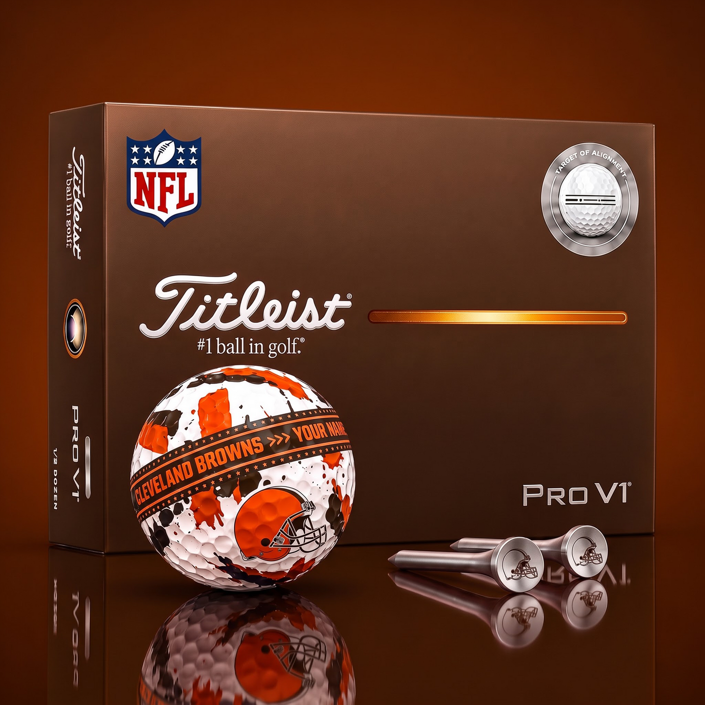 SIGNATURE NFL X CLE DELUXE PERSONALIZED GOLF BALL LIMITED EDITION