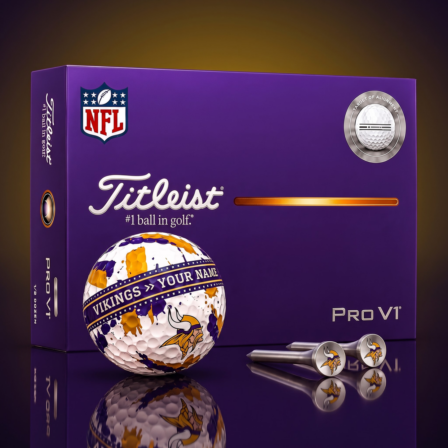 SIGNATURE NFL X MV DELUXE PERSONALIZED GOLF BALL LIMITED EDITION