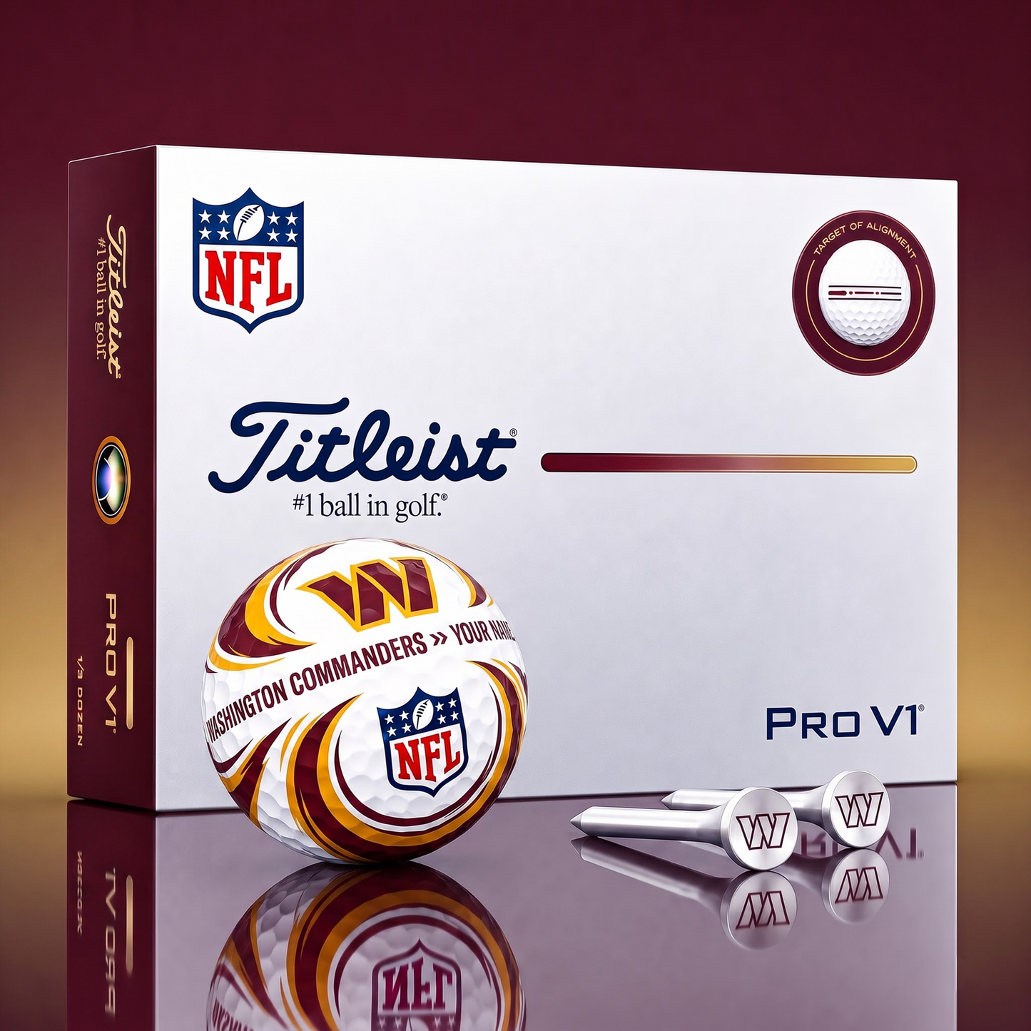 SIGNATURE NFL X WC DELUXE PERSONALIZED GOLF BALL LIMITED EDITION V3