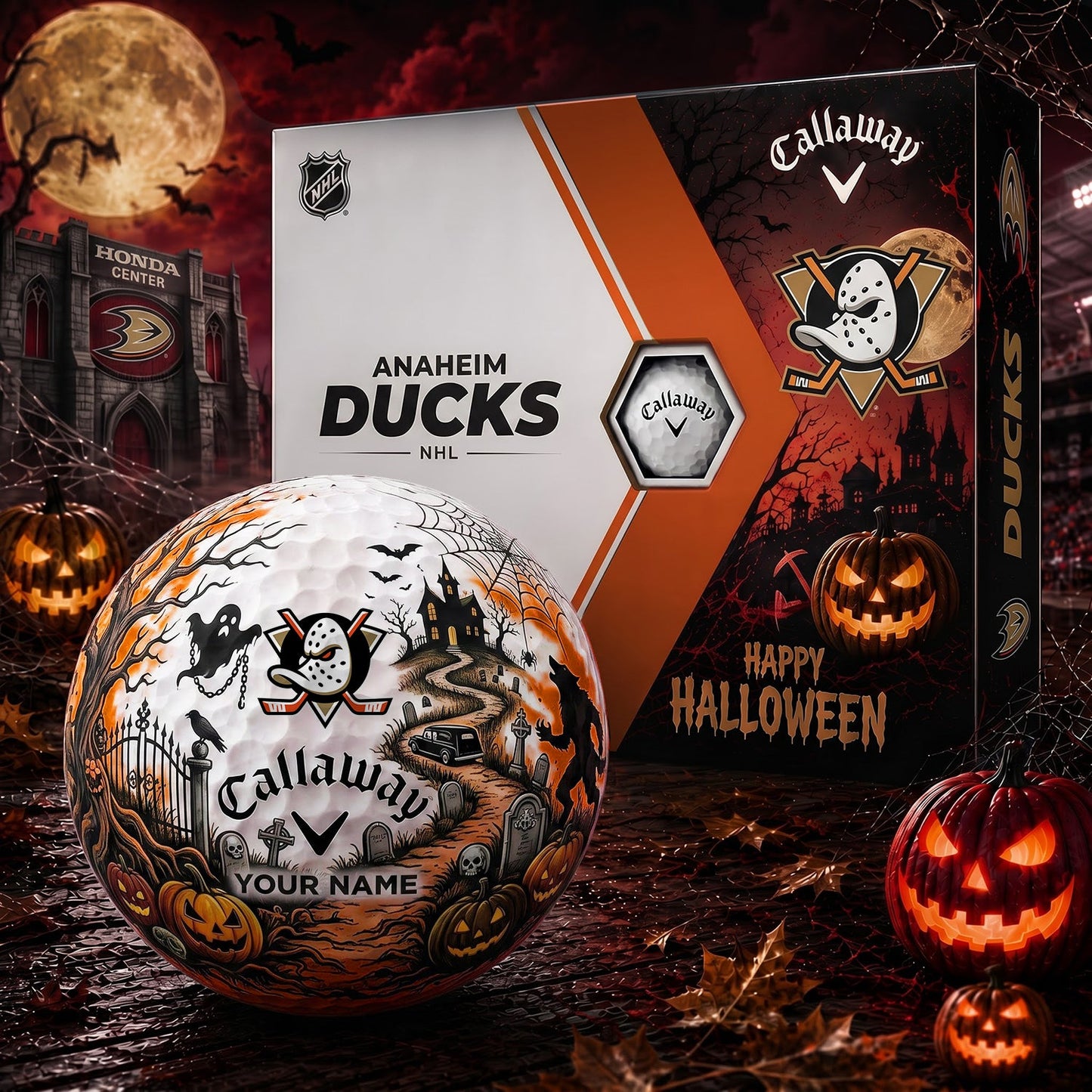 SIGNATURE NHL X AD PERSONALIZED HALLOWEEN HAUNTED GOLF BALL – LIMITED EDITION