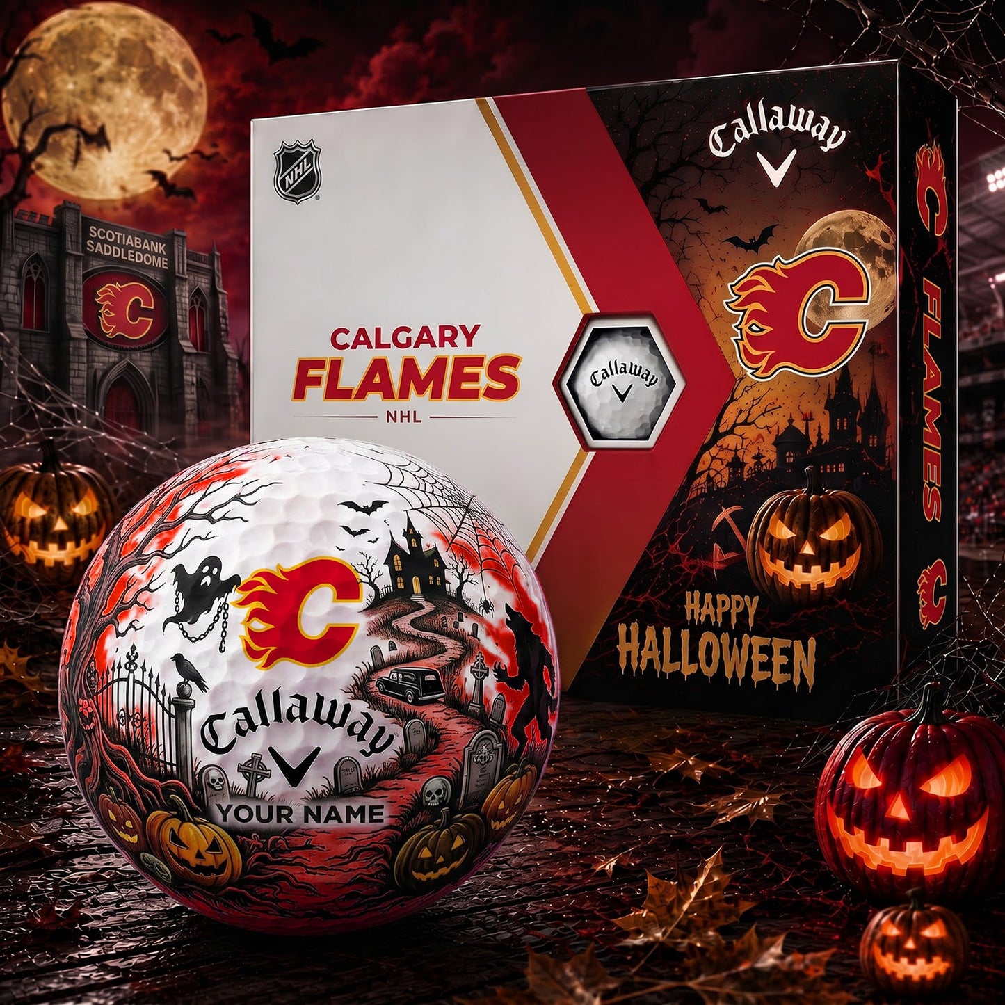 SIGNATURE NHL X CF PERSONALIZED HALLOWEEN HAUNTED GOLF BALL – LIMITED EDITION