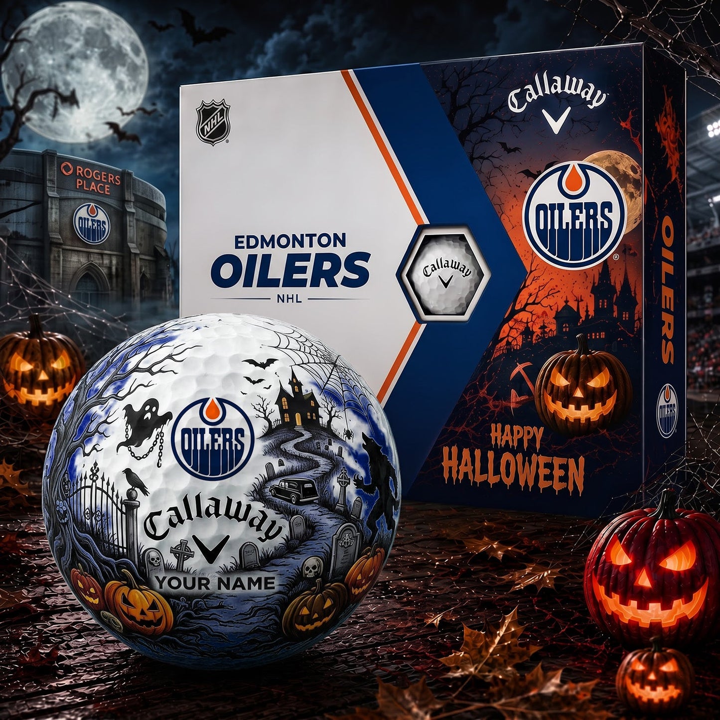 SIGNATURE NHL X EO PERSONALIZED HALLOWEEN HAUNTED GOLF BALL – LIMITED EDITION