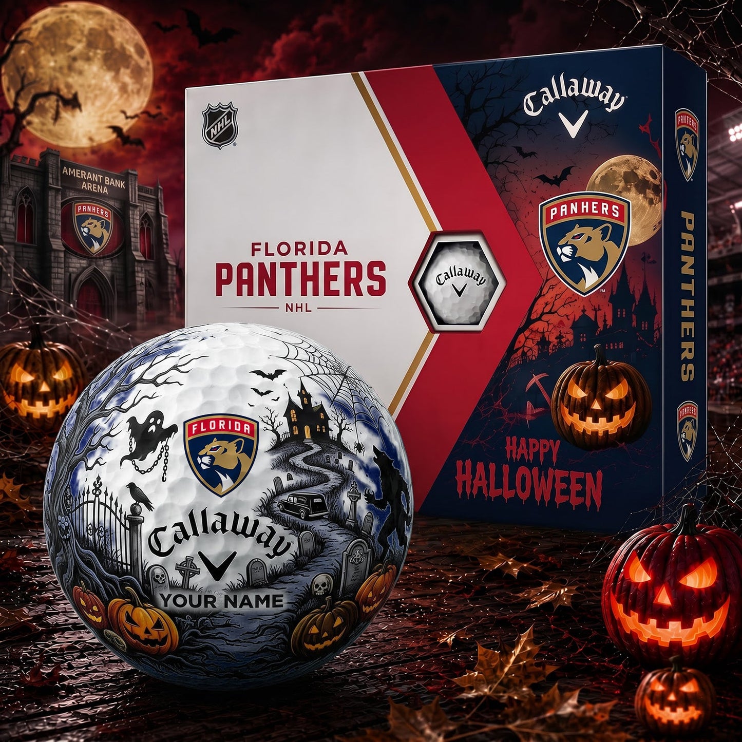 SIGNATURE NHL X FP PERSONALIZED HALLOWEEN HAUNTED GOLF BALL – LIMITED EDITION
