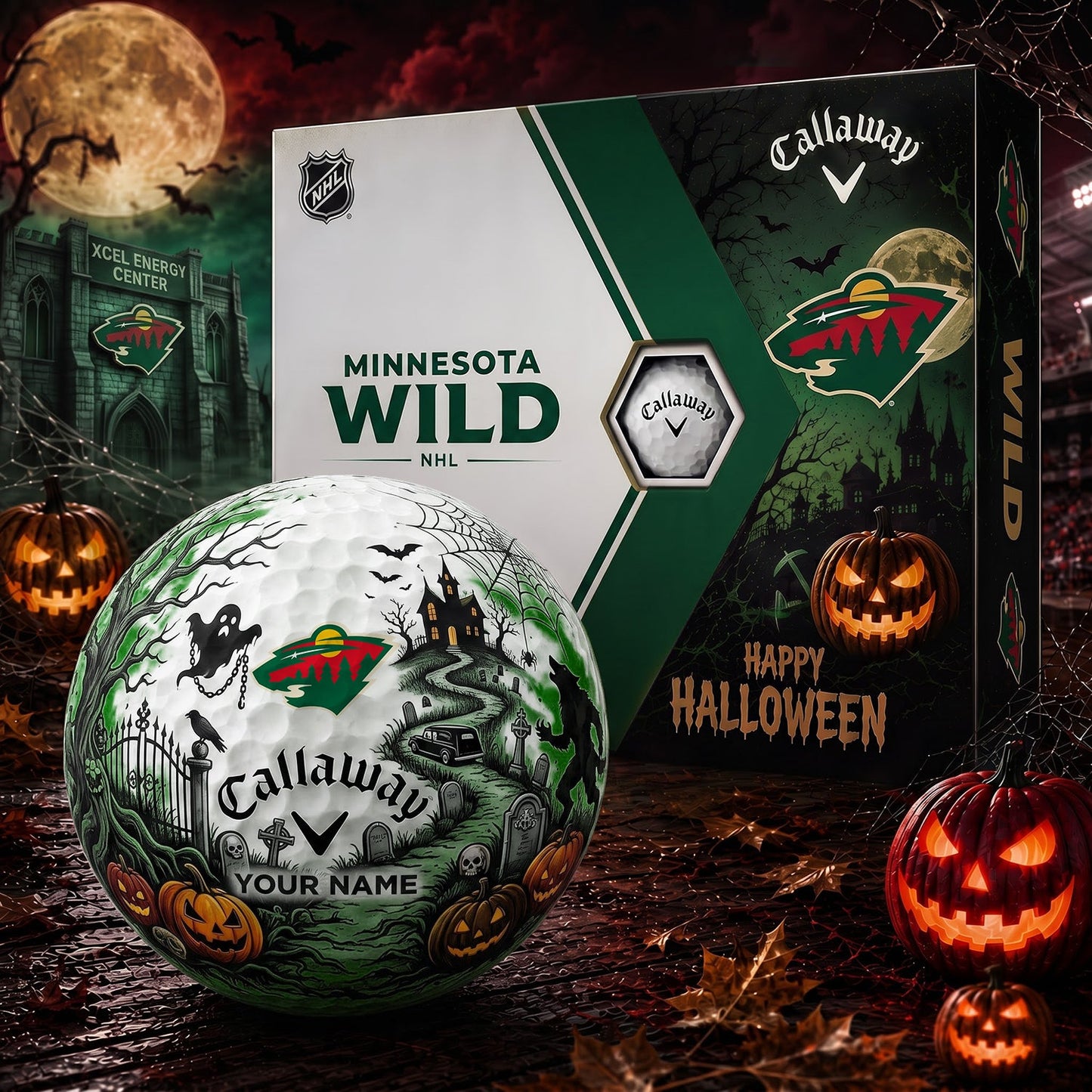 SIGNATURE NHL X MW PERSONALIZED HALLOWEEN HAUNTED GOLF BALL – LIMITED EDITION