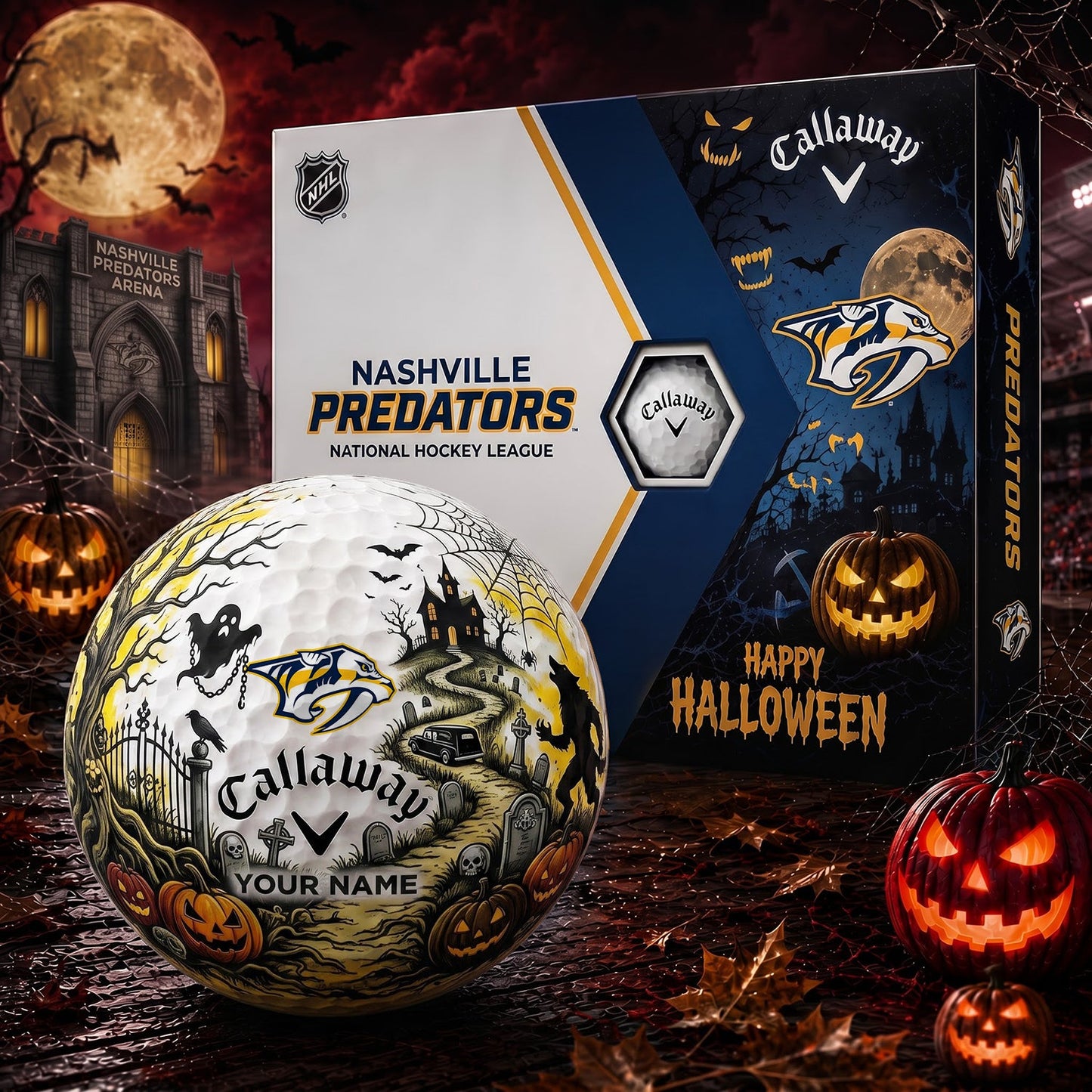SIGNATURE NHL X NP PERSONALIZED HALLOWEEN HAUNTED GOLF BALL – LIMITED EDITION