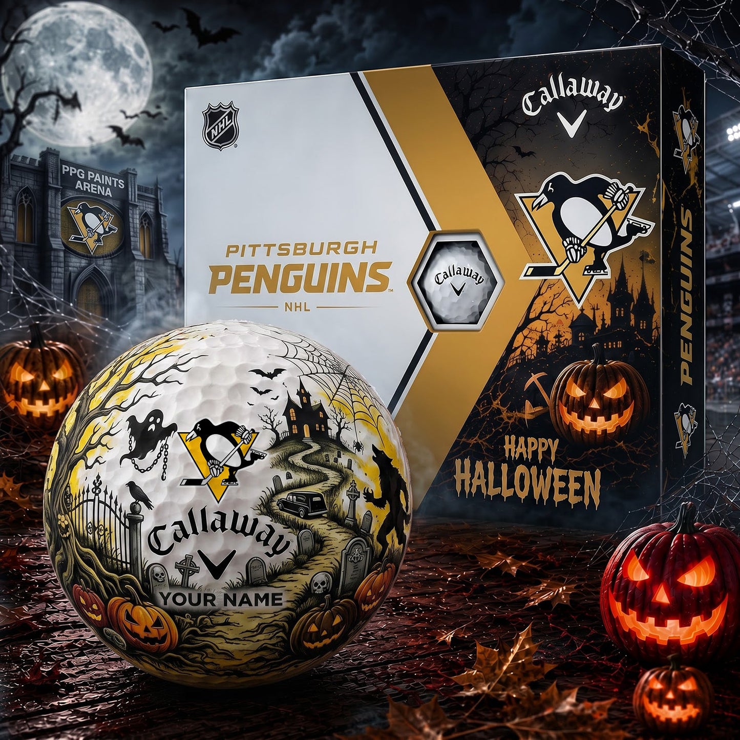 SIGNATURE NHL X PP PERSONALIZED HALLOWEEN HAUNTED GOLF BALL – LIMITED EDITION
