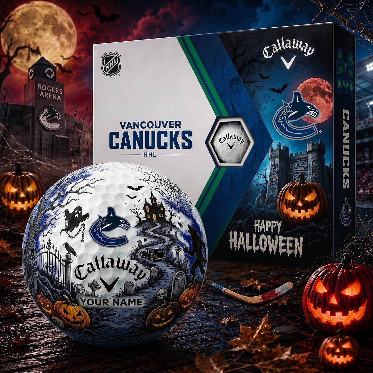 SIGNATURE NHL X VC PERSONALIZED HALLOWEEN HAUNTED GOLF BALL – LIMITED EDITION