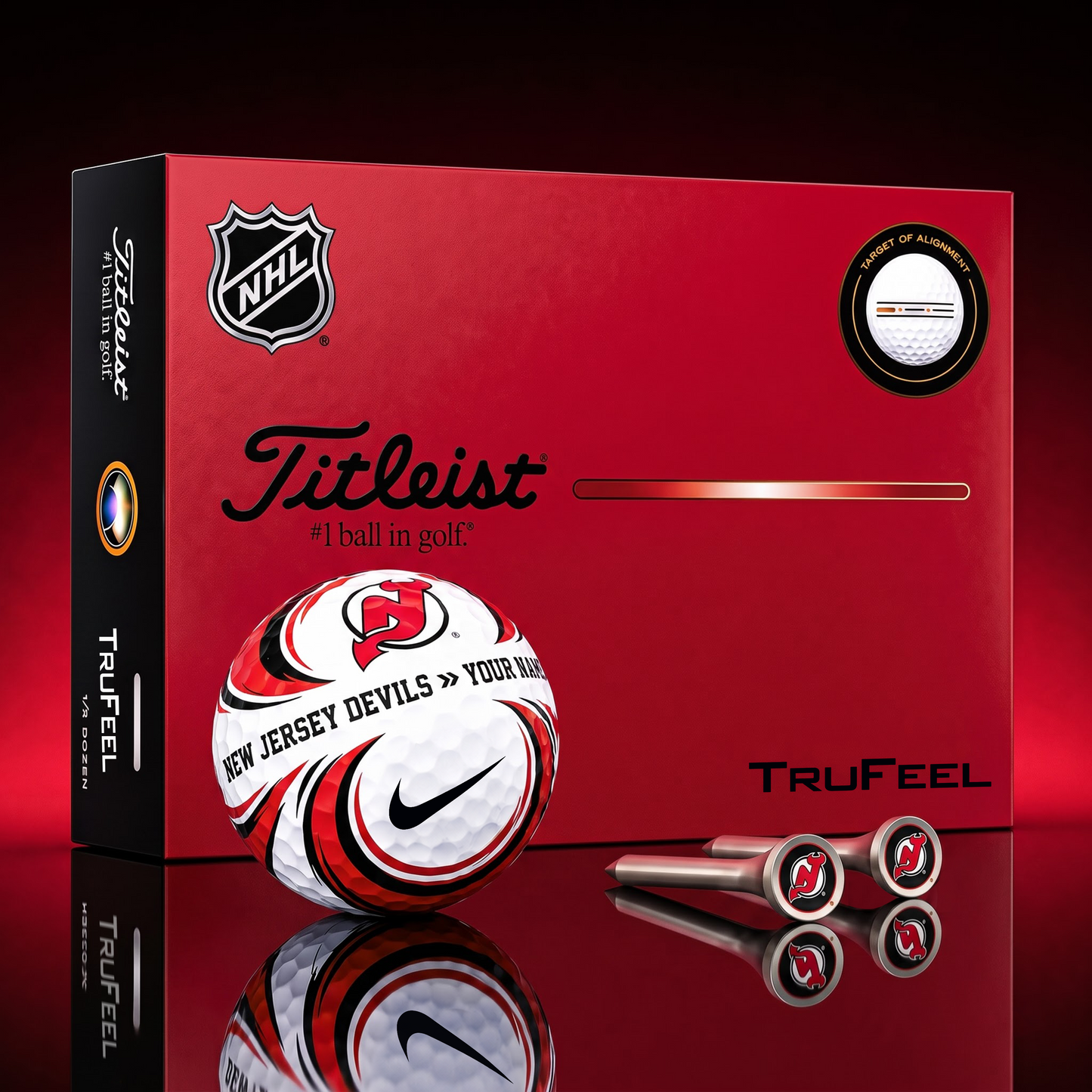 SIGNATURE NHL X NJD DELUXE PERSONALIZED GOLF BALL LIMITED EDITION V3