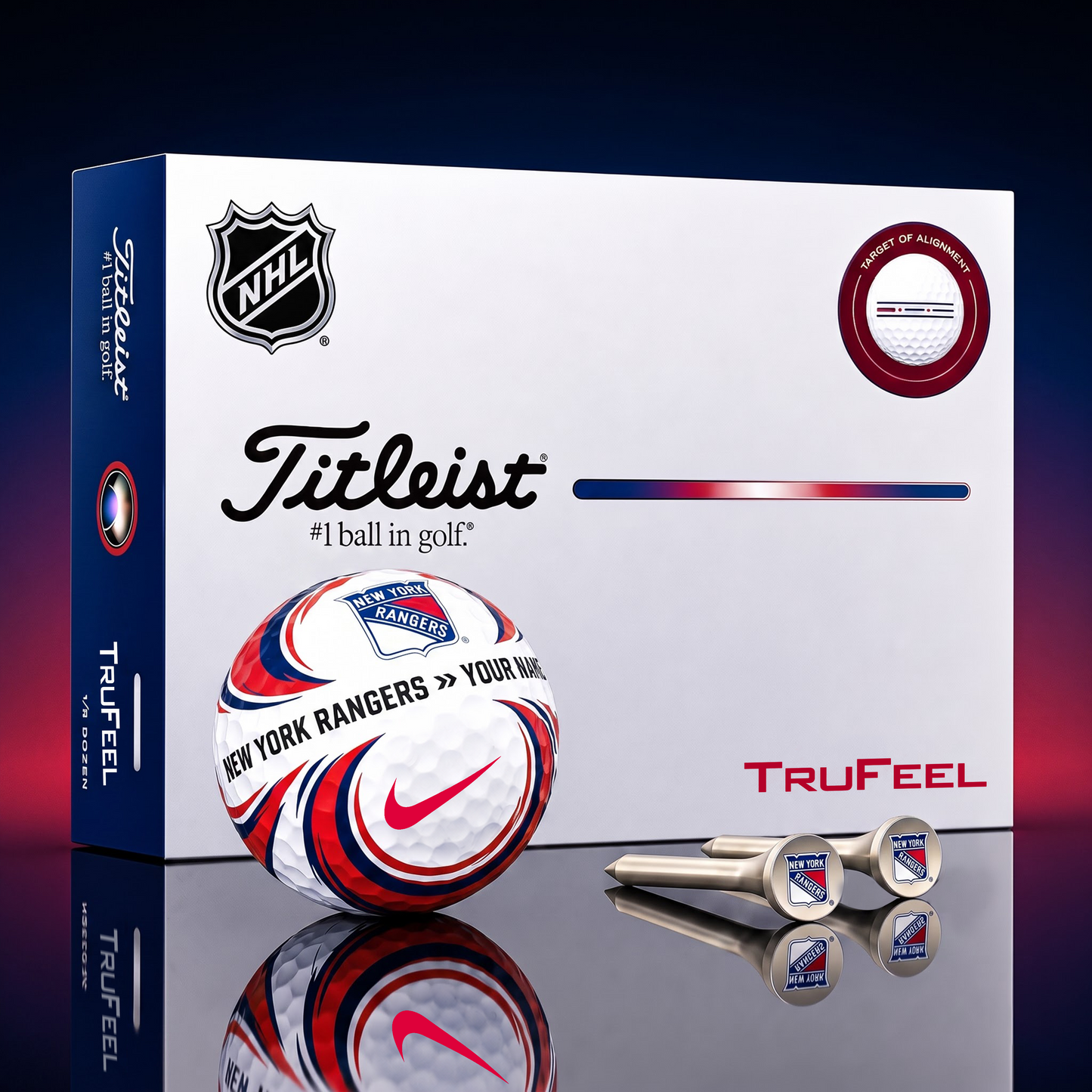 SIGNATURE NHL X NYR DELUXE PERSONALIZED GOLF BALL LIMITED EDITION V3