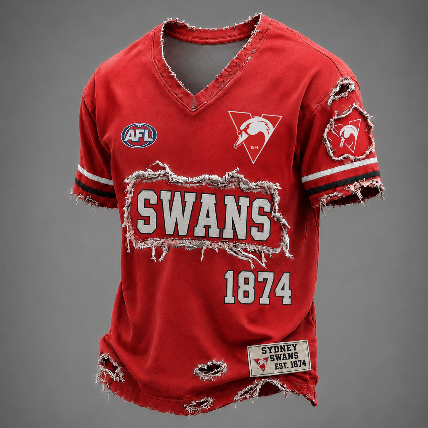 SYD x AFL LUXURY V-Neck T-Shirt