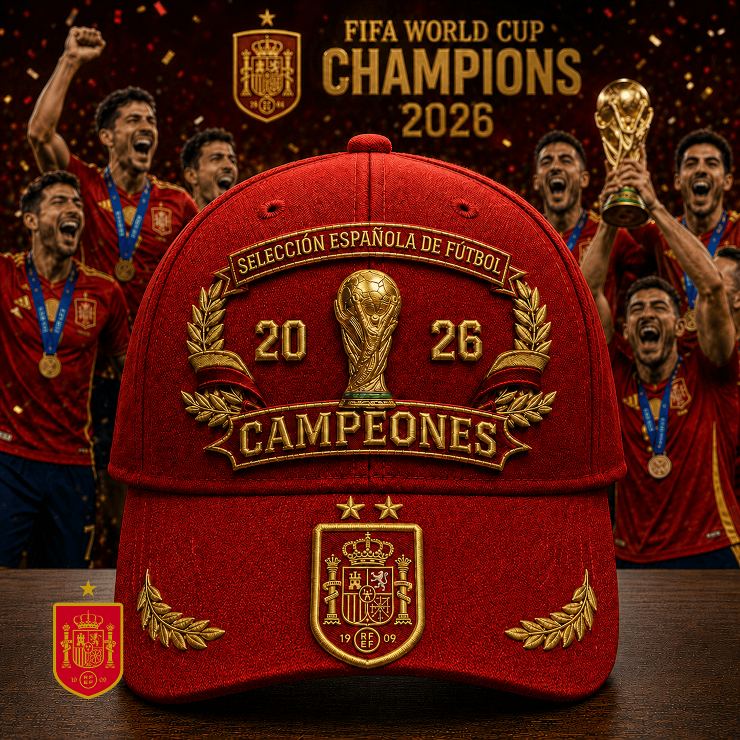 Spain National Team 2026 FIFA World Cup Champions Classic Cap V4 DATND TANTD 200726