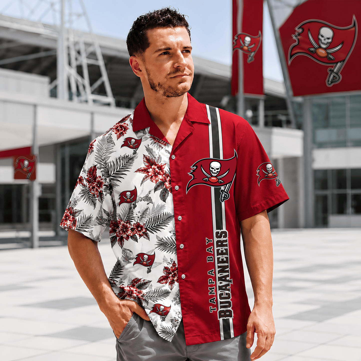 TB x NFL Gridiron Paradise Hawaiian Shirt 2107
